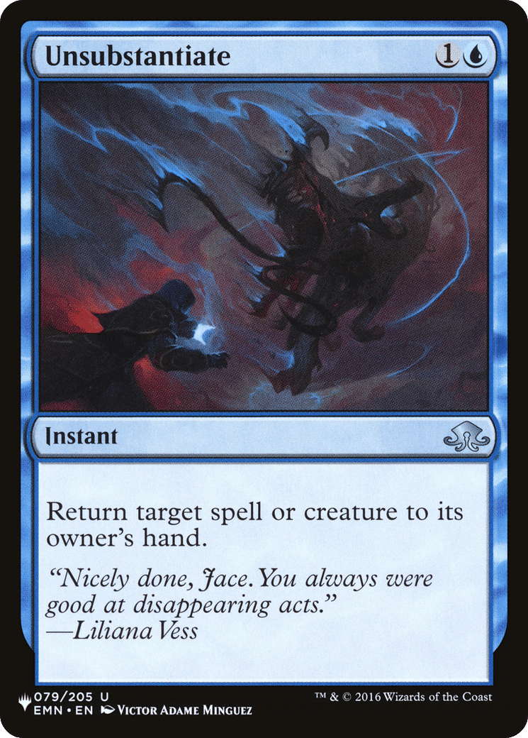 Unsubstantiate — The List — Magic: The Gathering