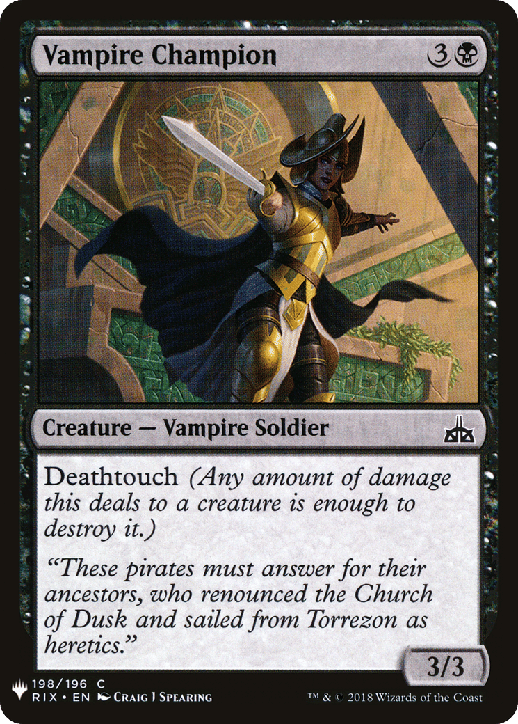 Vampire Champion — The List — Magic: The Gathering