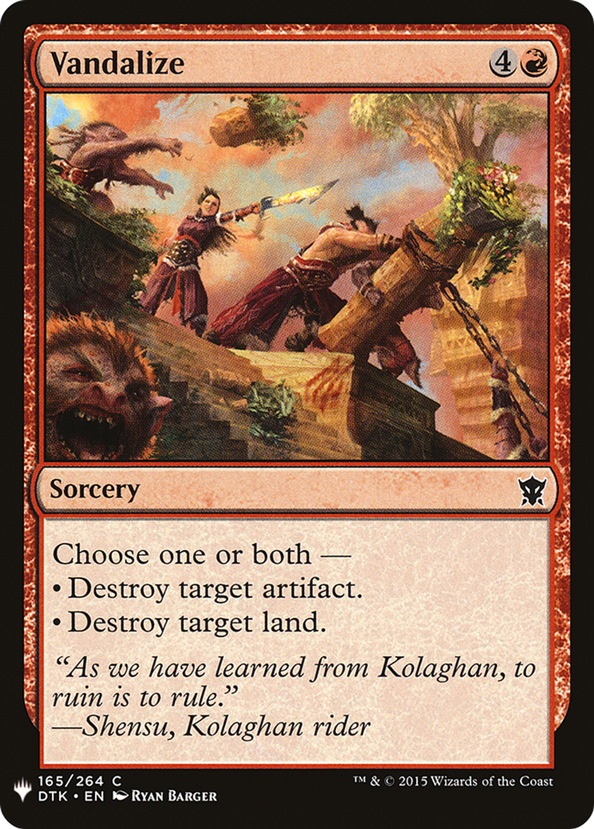 Vandalize — The List — Magic: The Gathering
