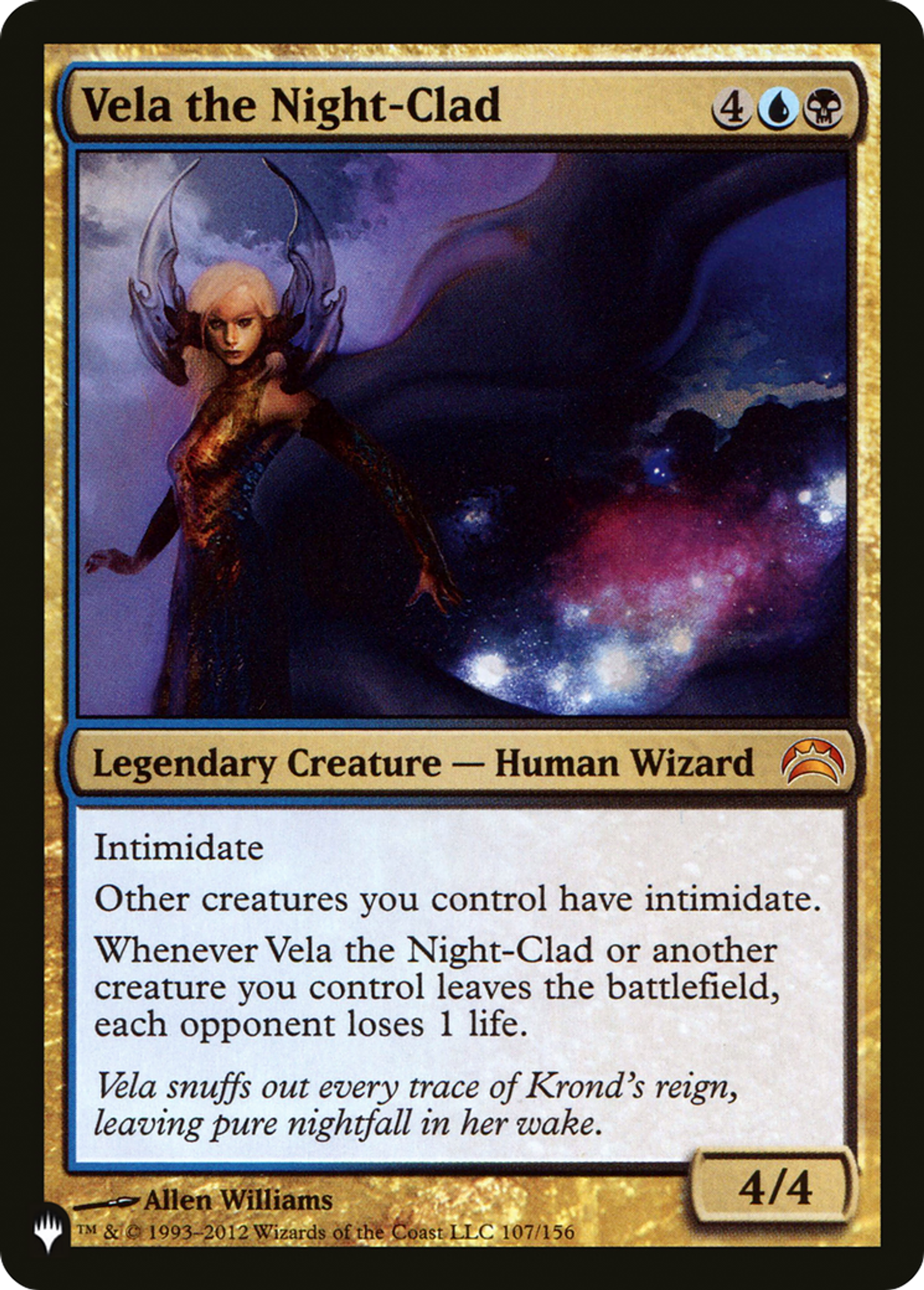 Vela à la Robe de nuit — The List — Magic: The Gathering