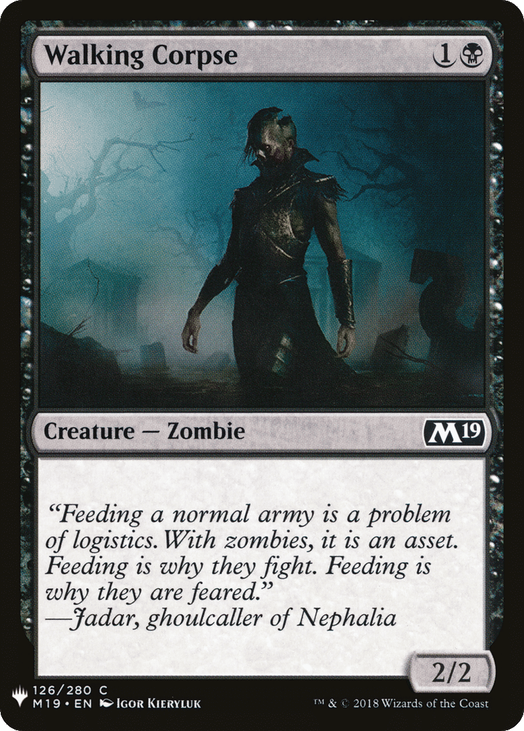 Walking Corpse — The List — Magic: The Gathering