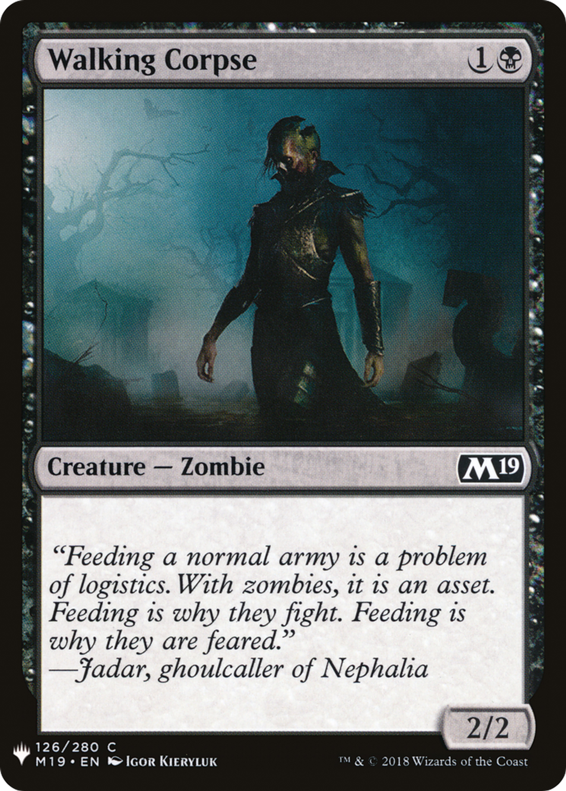 Walking Corpse — The List — Magic: The Gathering