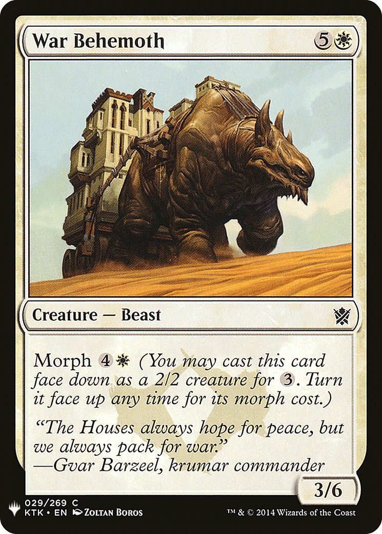 War Behemoth — The List — Magic: The Gathering