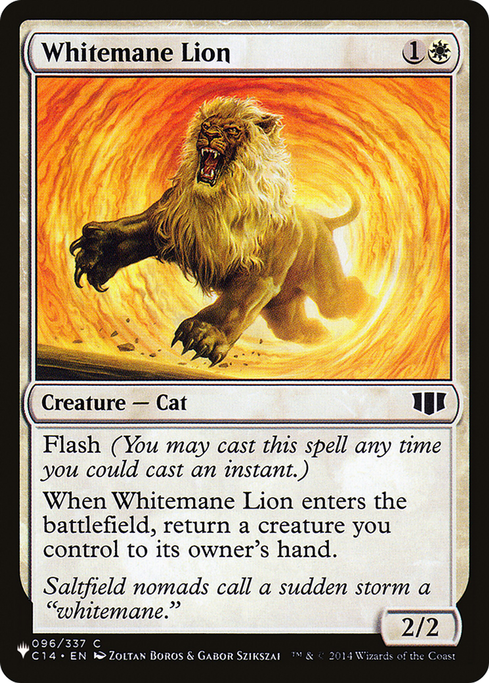 Lion à crinière blanche — The List — Magic: The Gathering