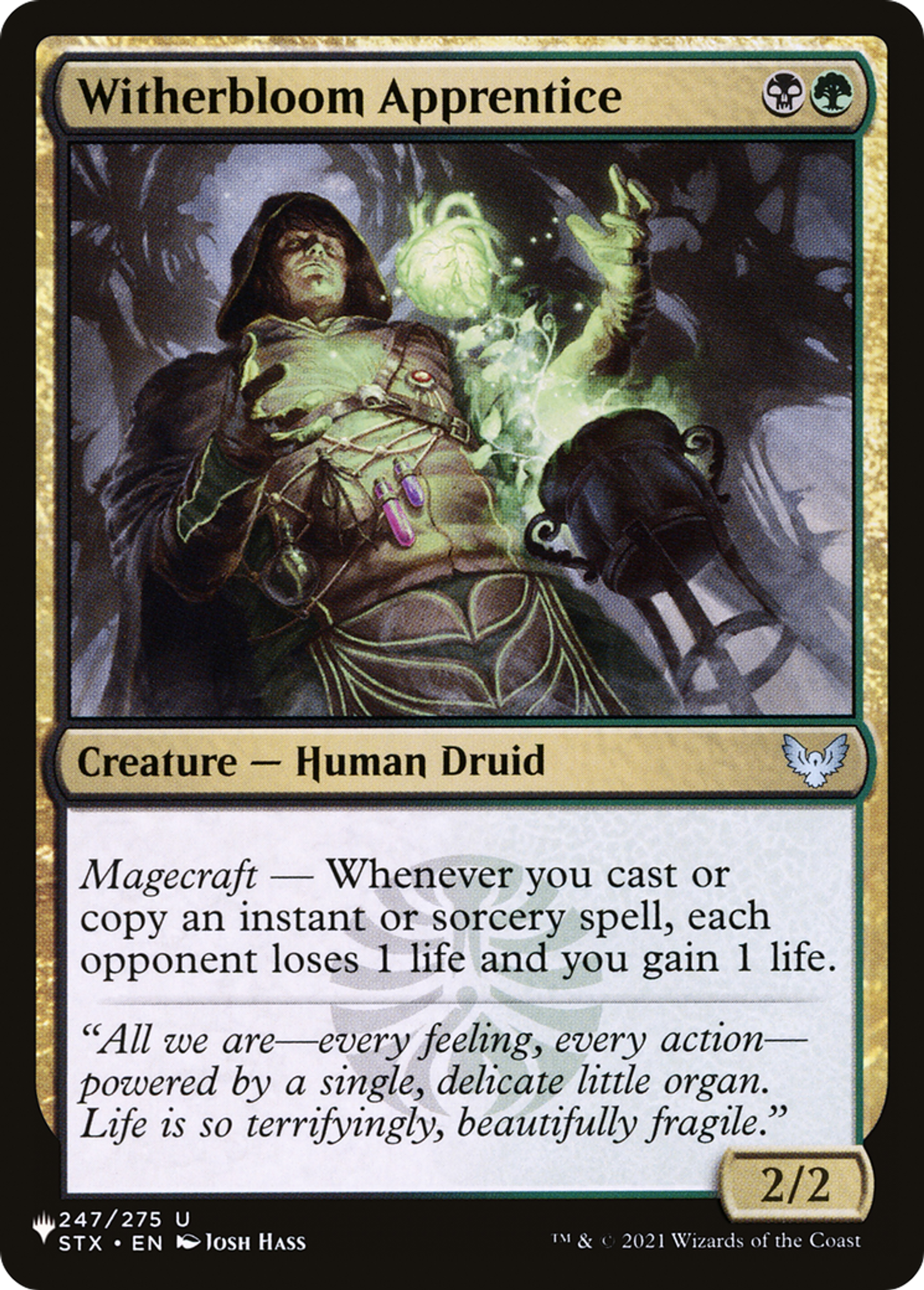 Witherbloom Apprentice — The List — Magic: The Gathering