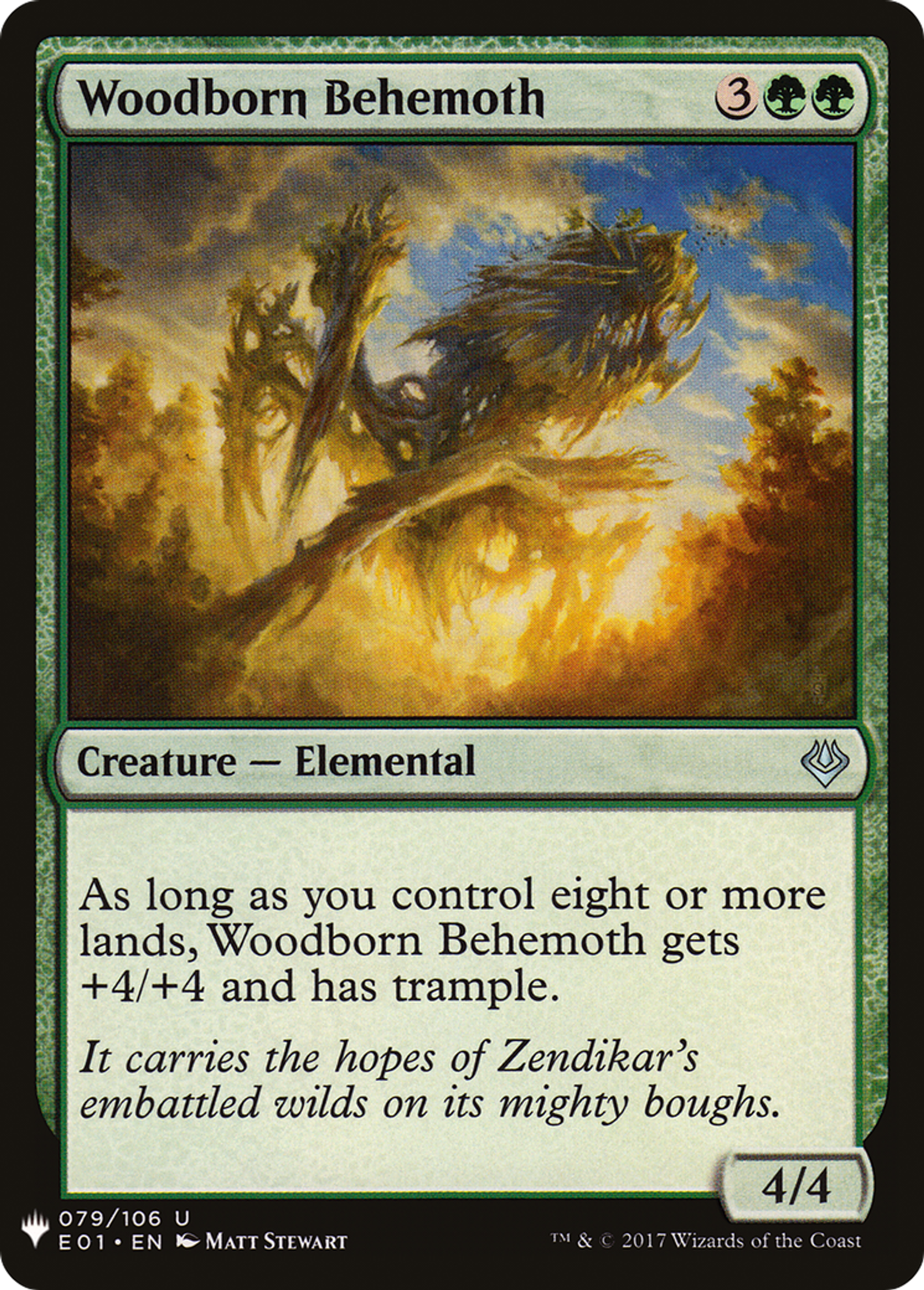 Woodborn Behemoth — The List — Magic: The Gathering