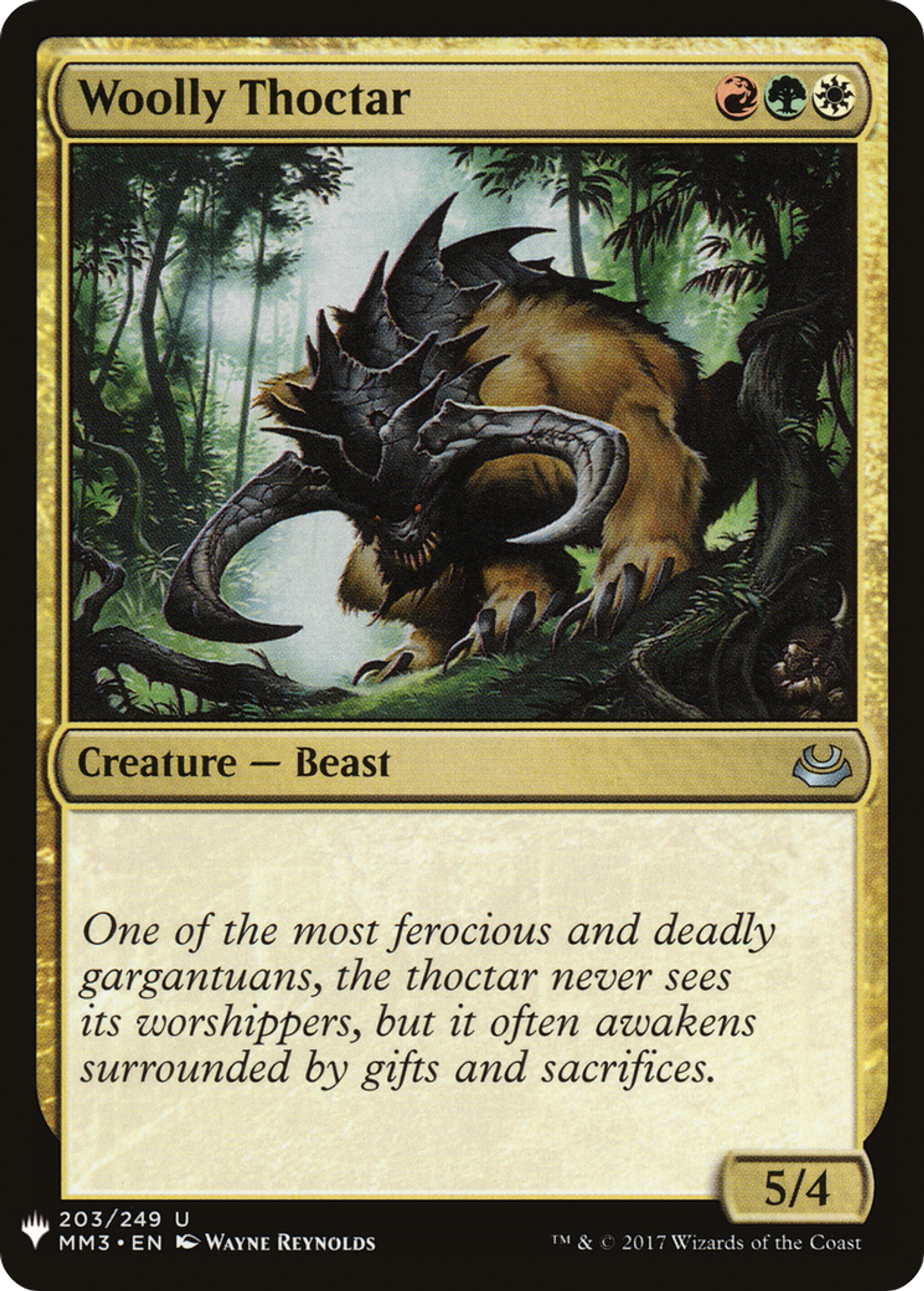 Woolly Thoctar — The List — Magic: The Gathering