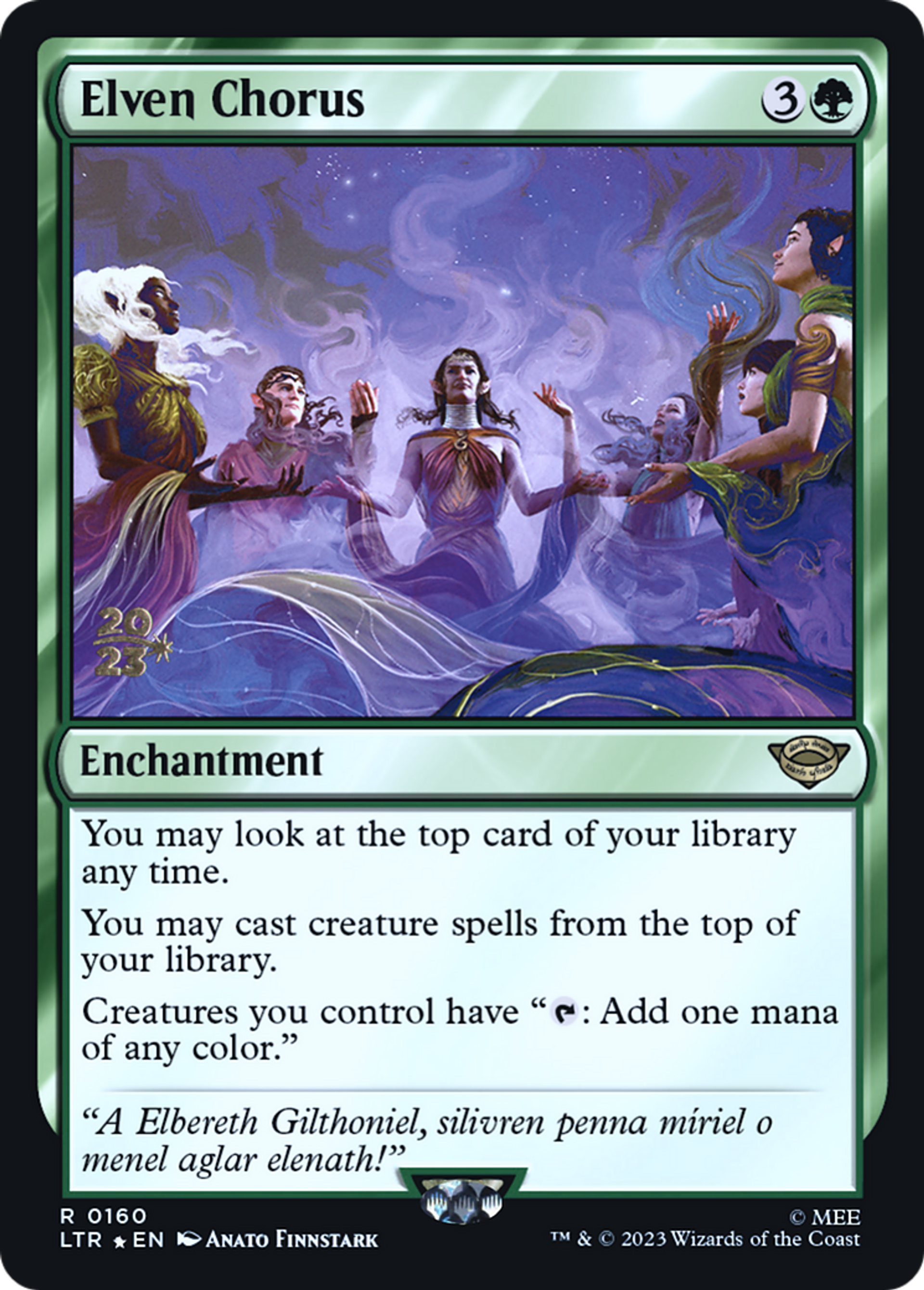 Elven Chorus — Tales of Middle-earth Promos — Magic: The Gathering