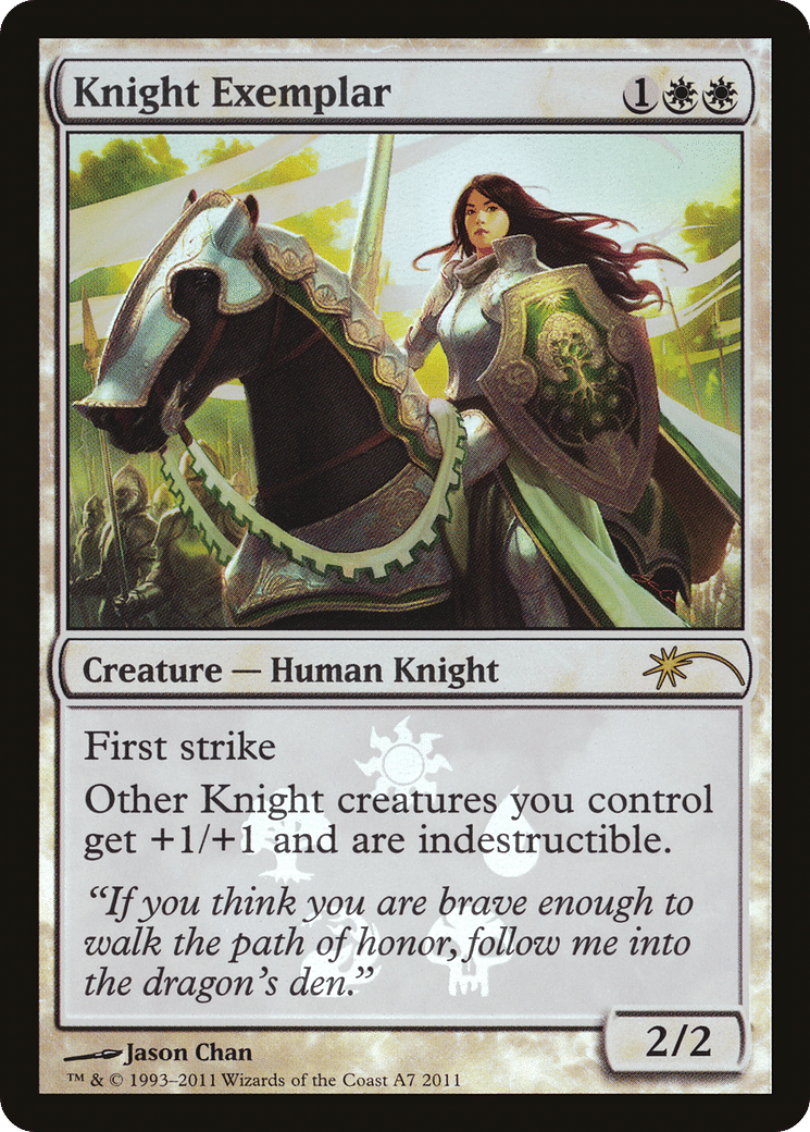 Knight Exemplar — Magic 2011 Promos — Magic: The Gathering