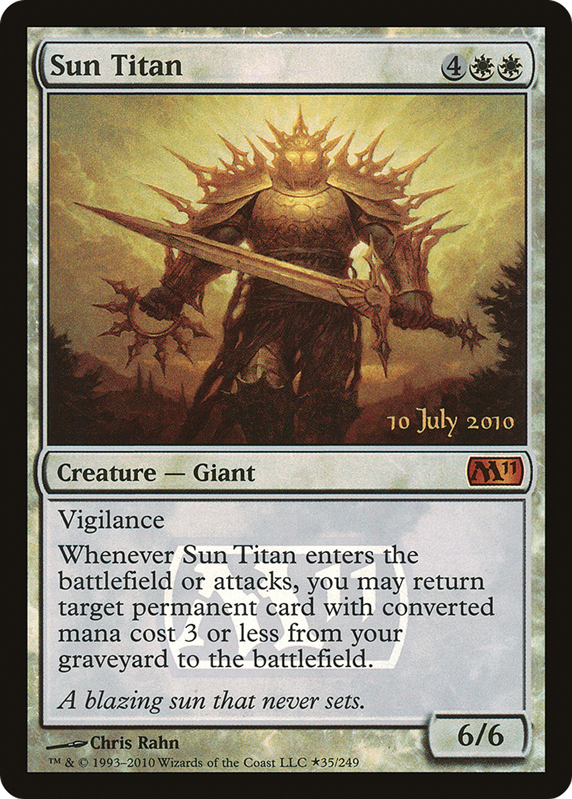 Sun Titan — Magic 2011 Promos — Magic: The Gathering