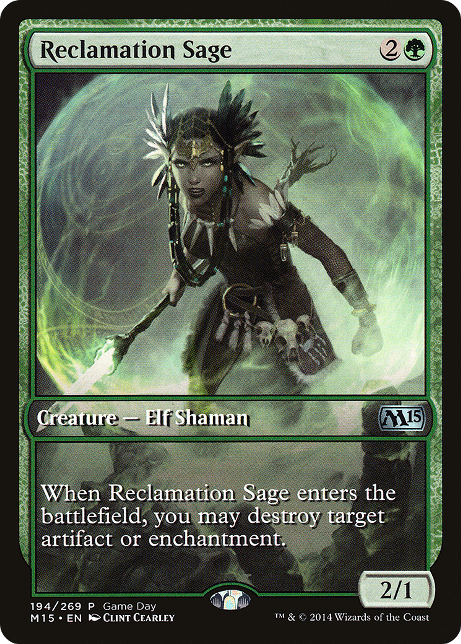 Reclamation Sage — Magic 2015 Promos — Magic: The Gathering