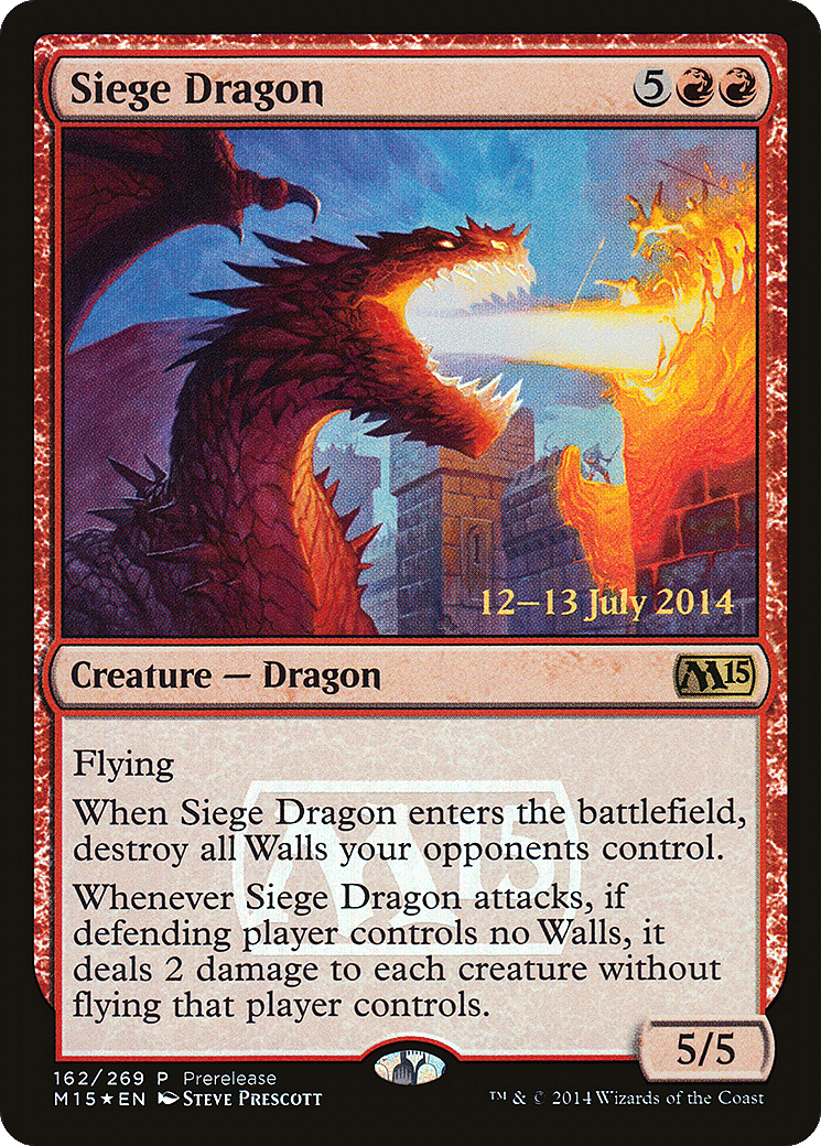 Siege Dragon — Magic 2015 Promos — Magic: The Gathering