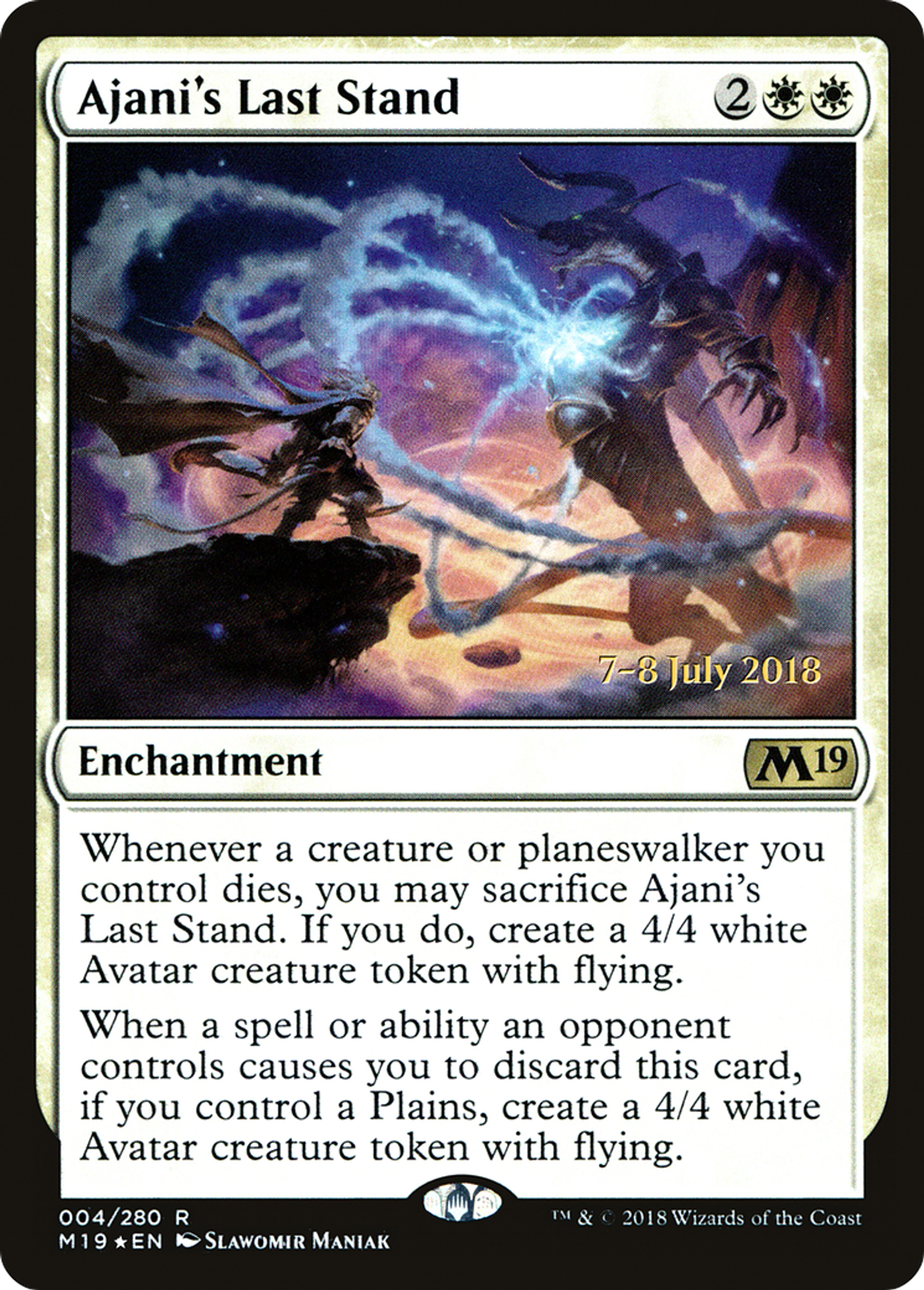 Ajani's Last Stand — Core Set 2019 Promos — Magic: The Gathering