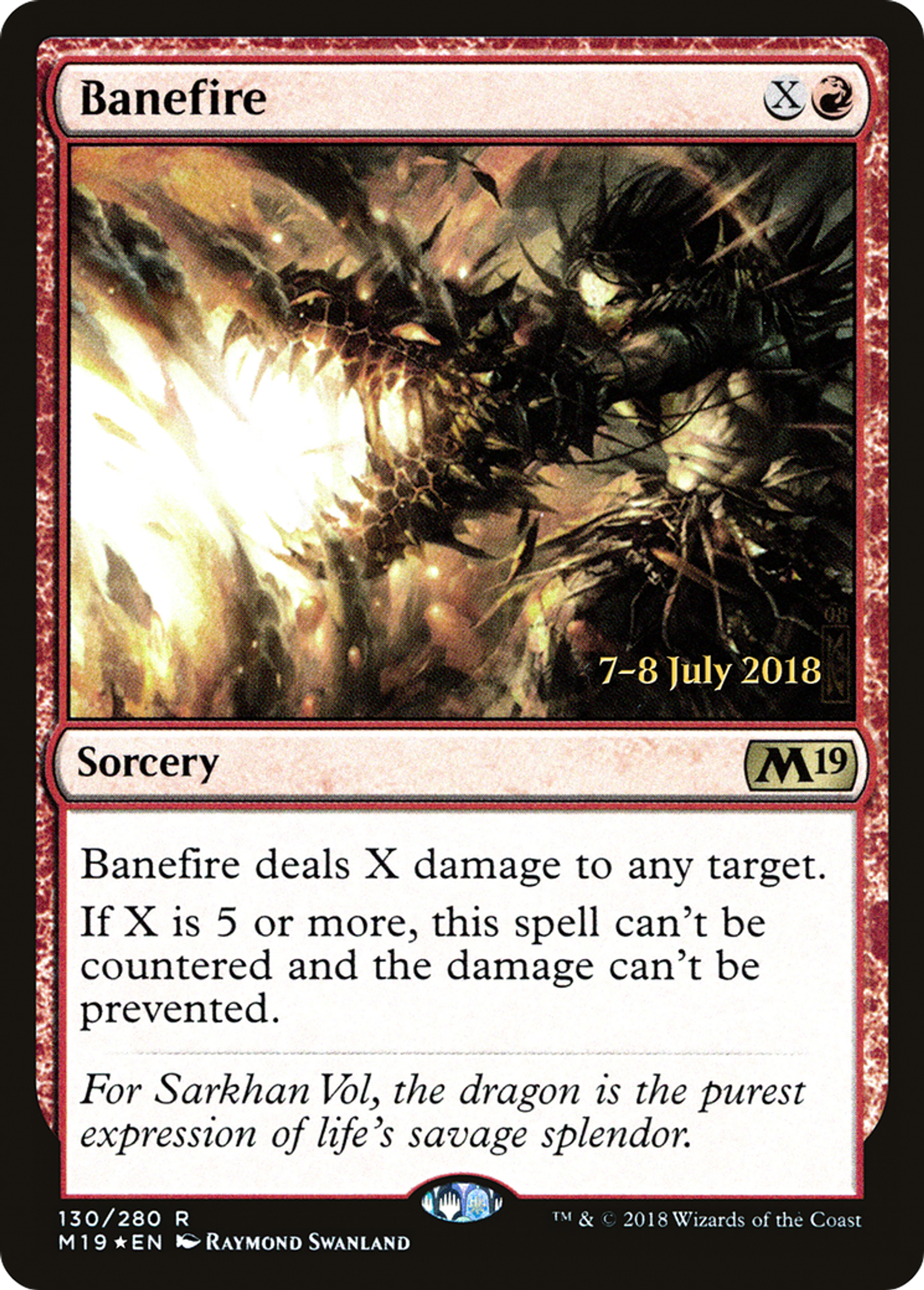 Banefire — Core Set 2019 Promos — Magic: The Gathering