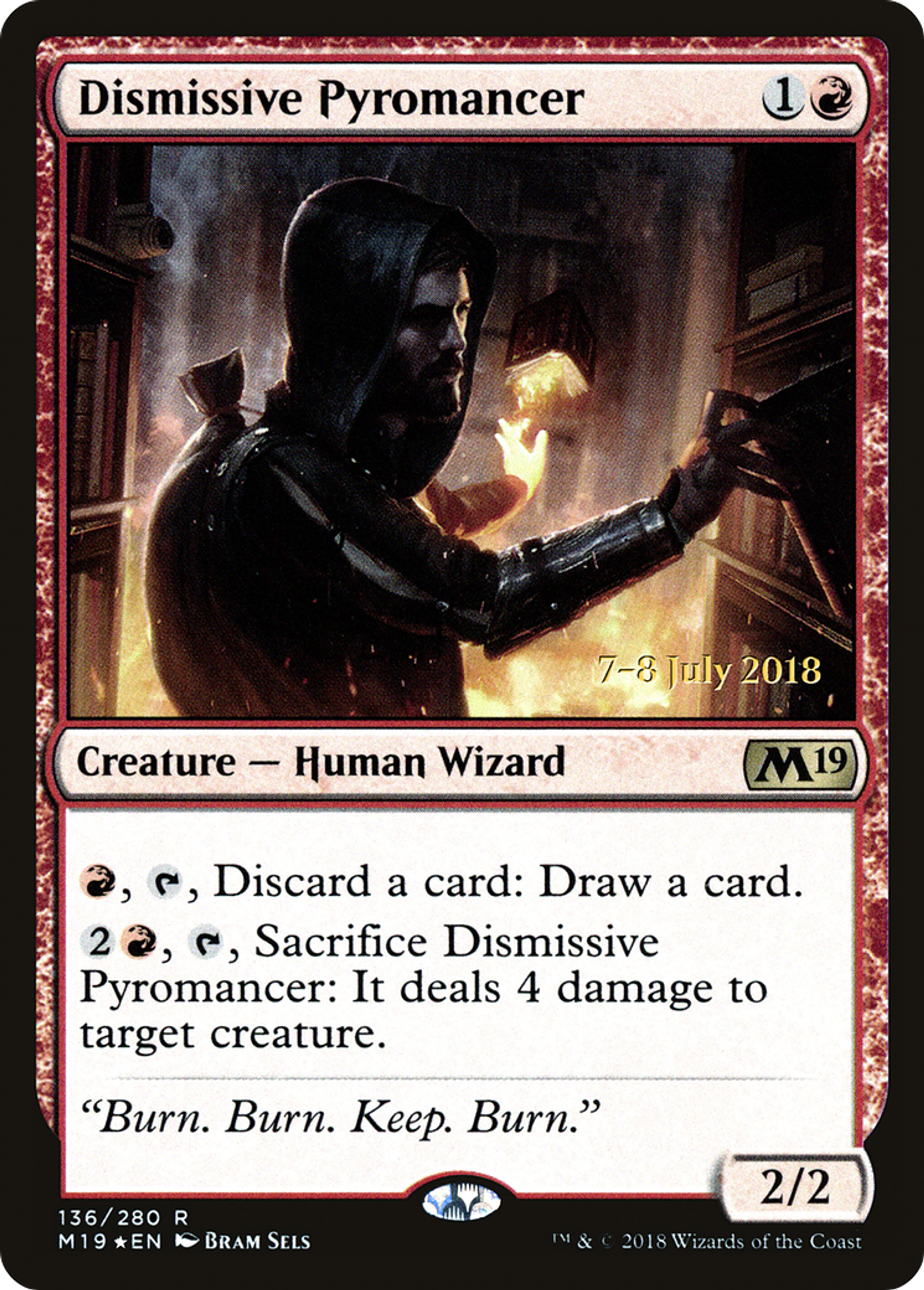 Dismissive Pyromancer — Core Set 2019 Promos — Magic: The Gathering
