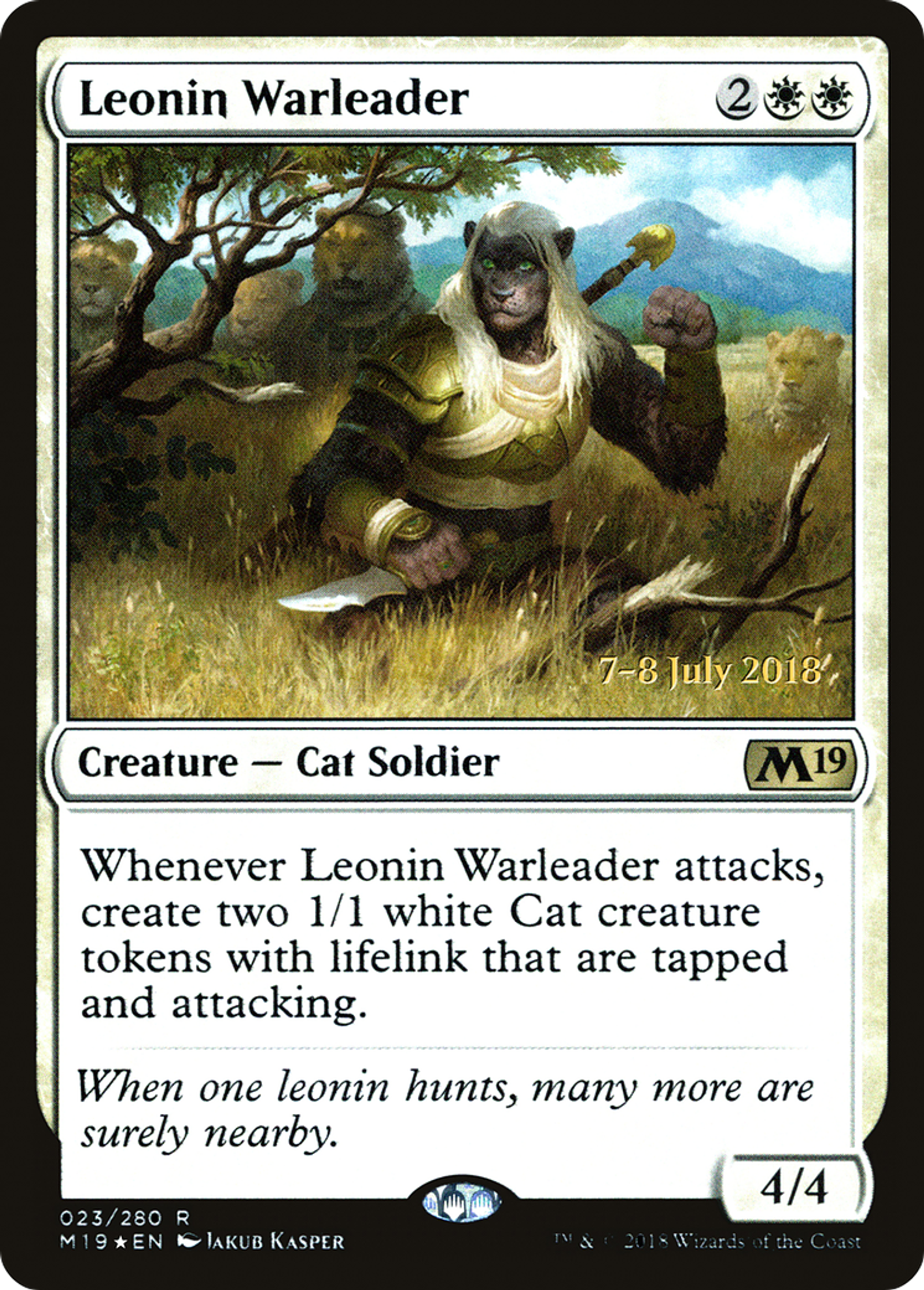 Leonin Warleader — Core Set 2019 Promos — Magic: The Gathering