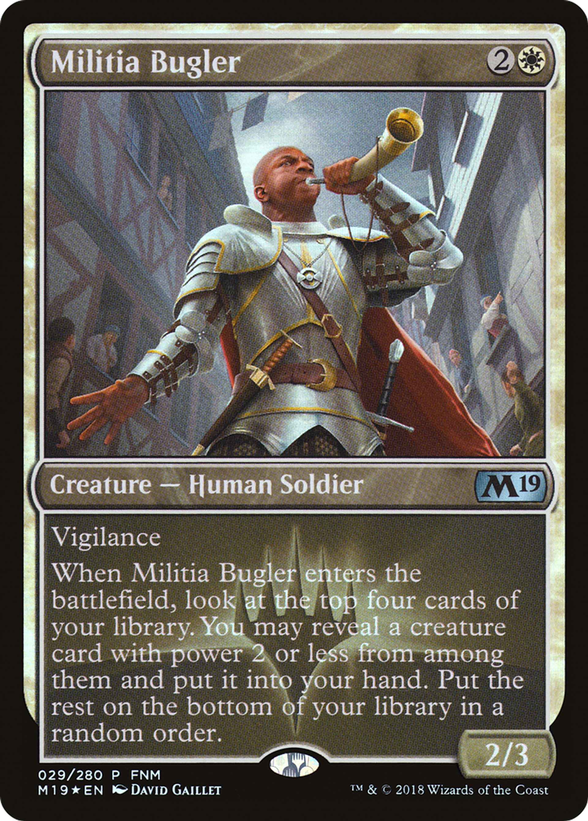 Militia Bugler — Core Set 2019 Promos — Magic: The Gathering