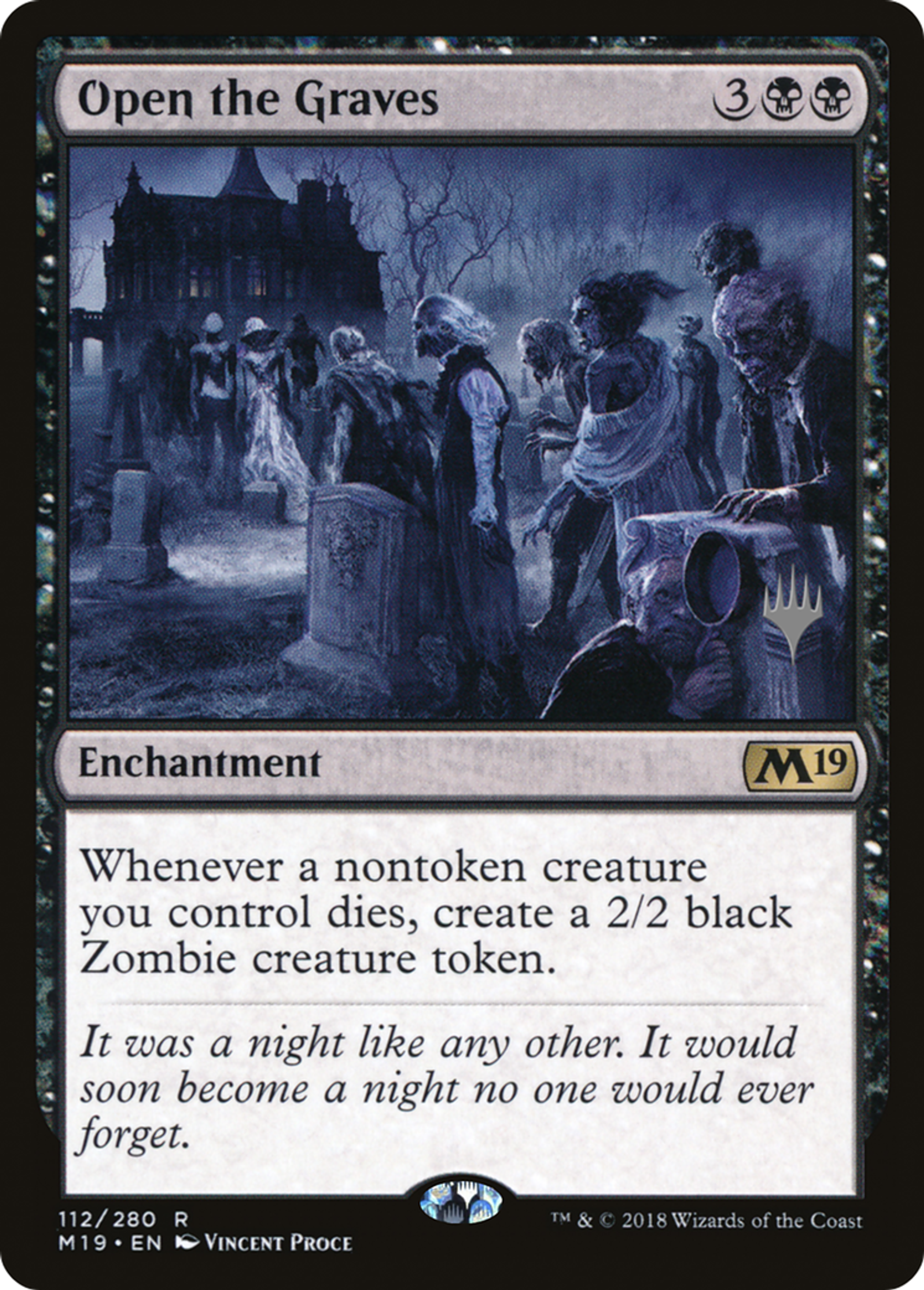 Open the Graves — Core Set 2019 Promos — Magic: The Gathering