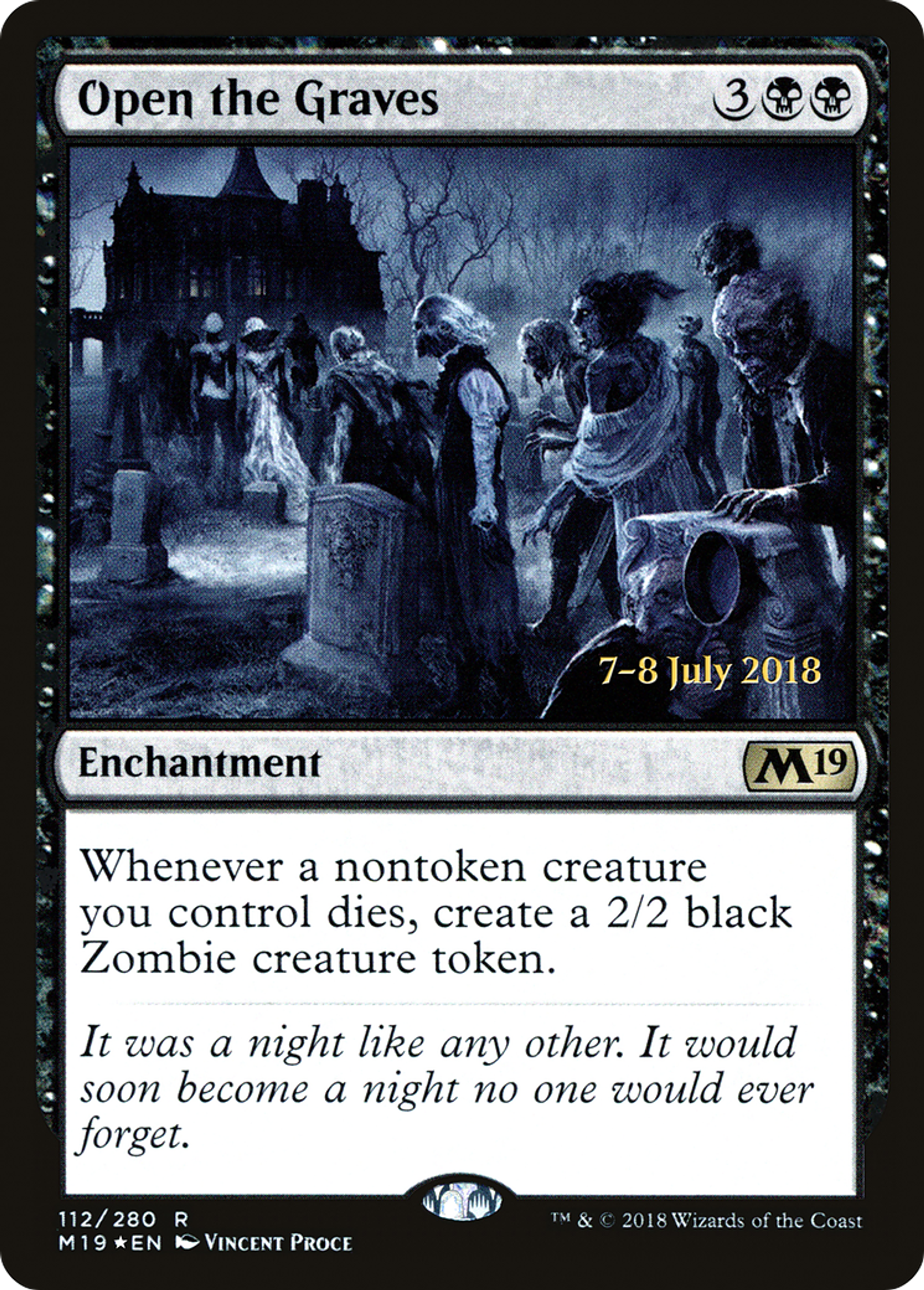 Open the Graves — Core Set 2019 Promos — Magic: The Gathering