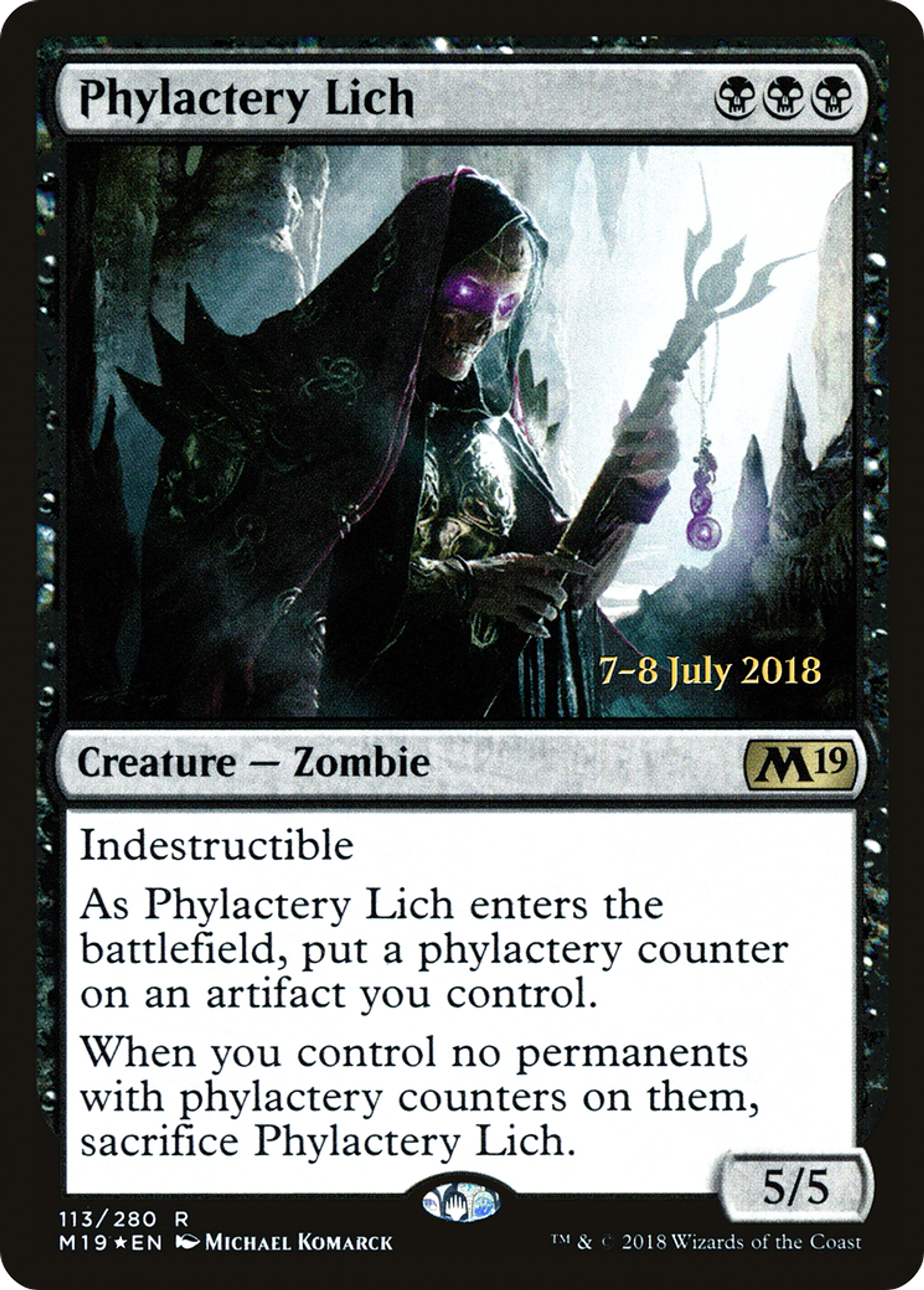 Phylactery Lich — Core Set 2019 Promos — Magic: The Gathering