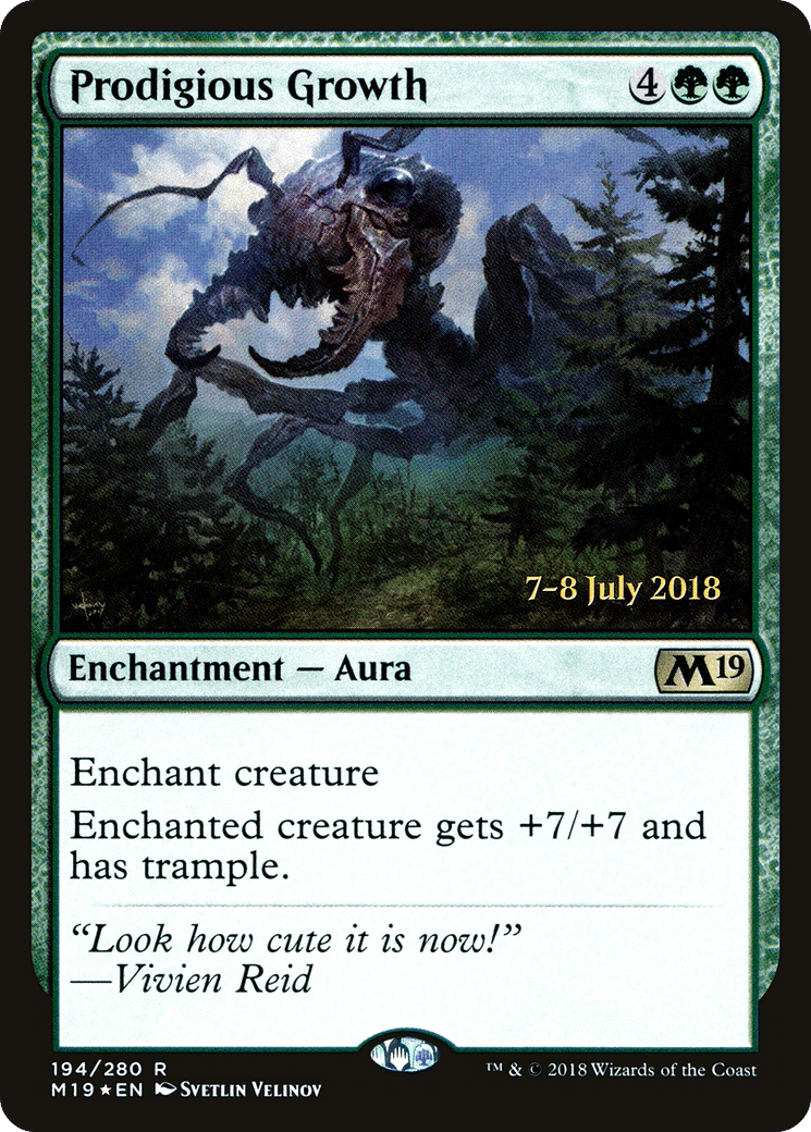 Prodigious Growth — Core Set 2019 Promos — Magic: The Gathering