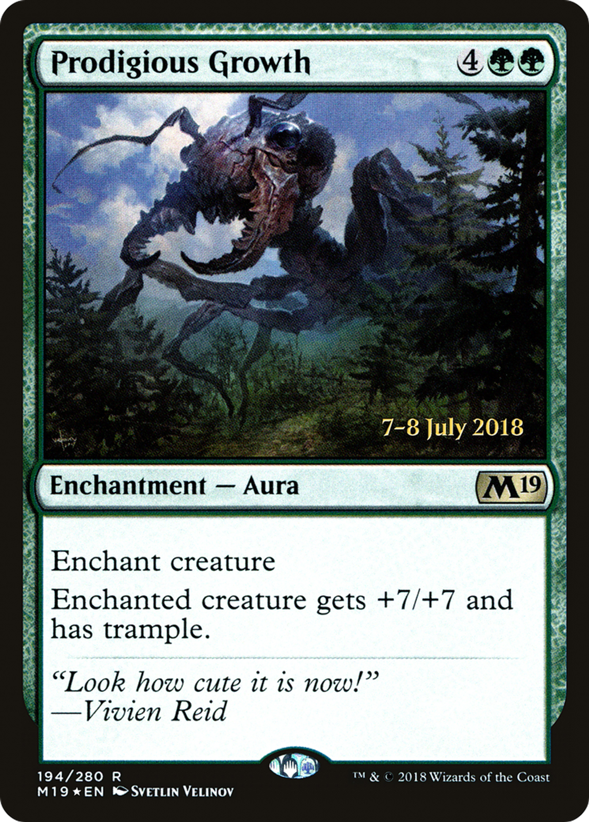 Prodigious Growth — Core Set 2019 Promos — Magic: The Gathering