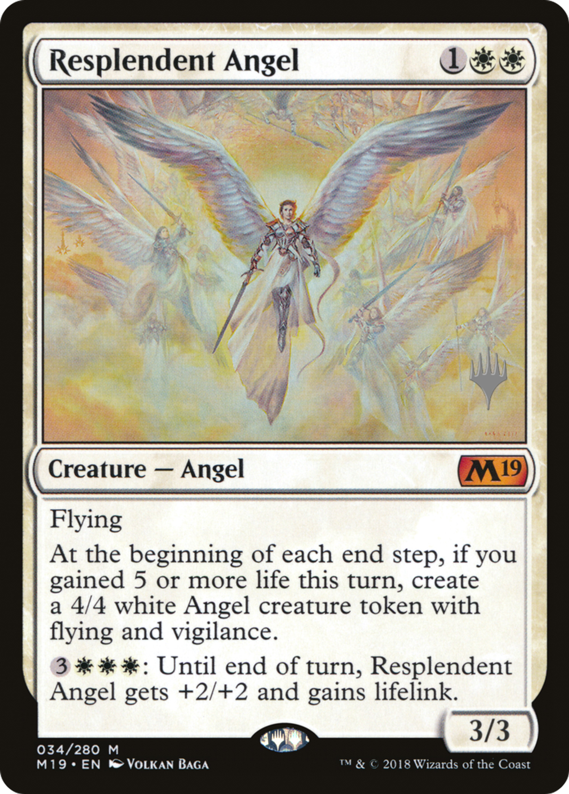 Resplendent Angel — Core Set 2019 Promos — Magic: The Gathering