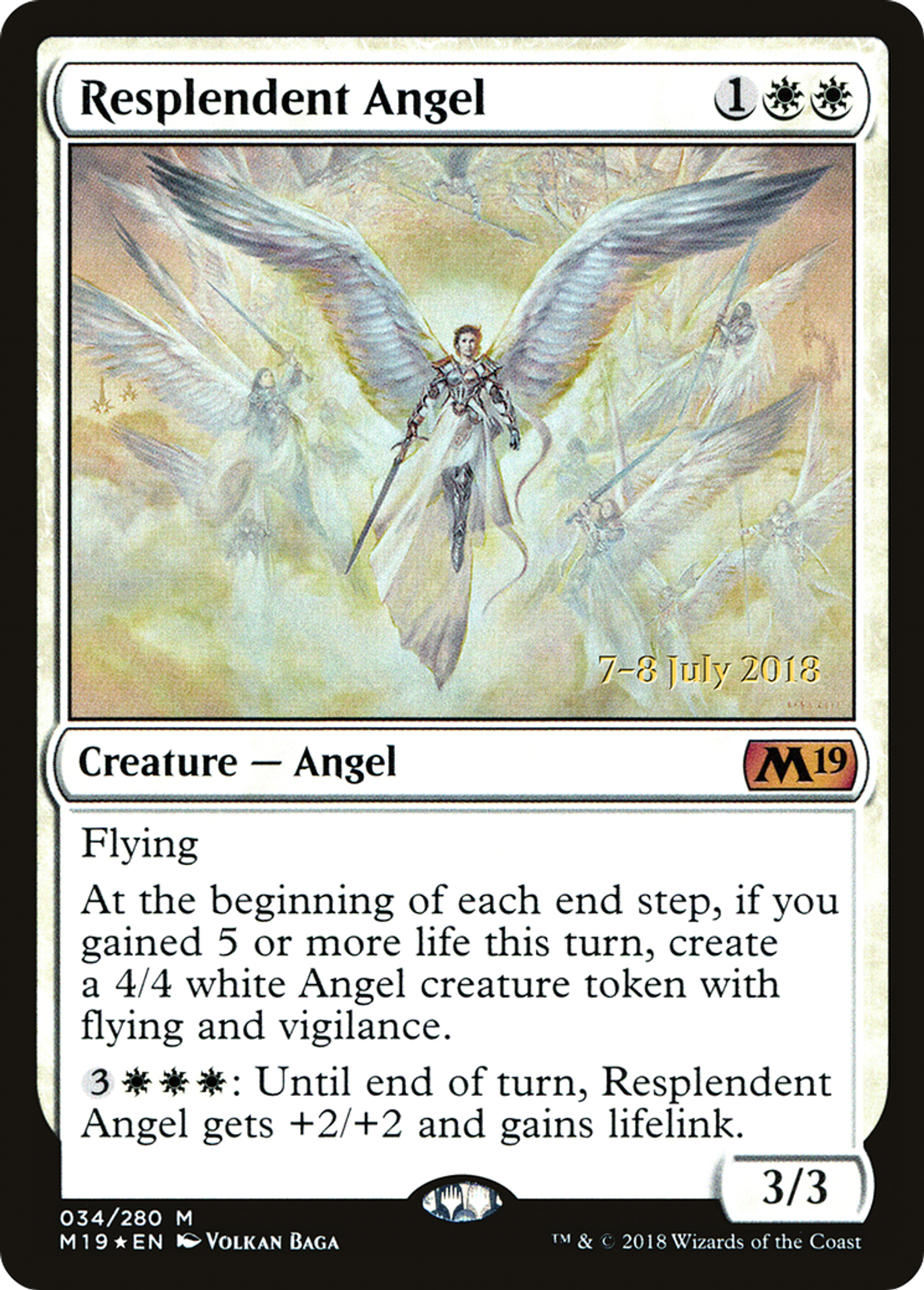 Resplendent Angel — Core Set 2019 Promos — Magic: The Gathering