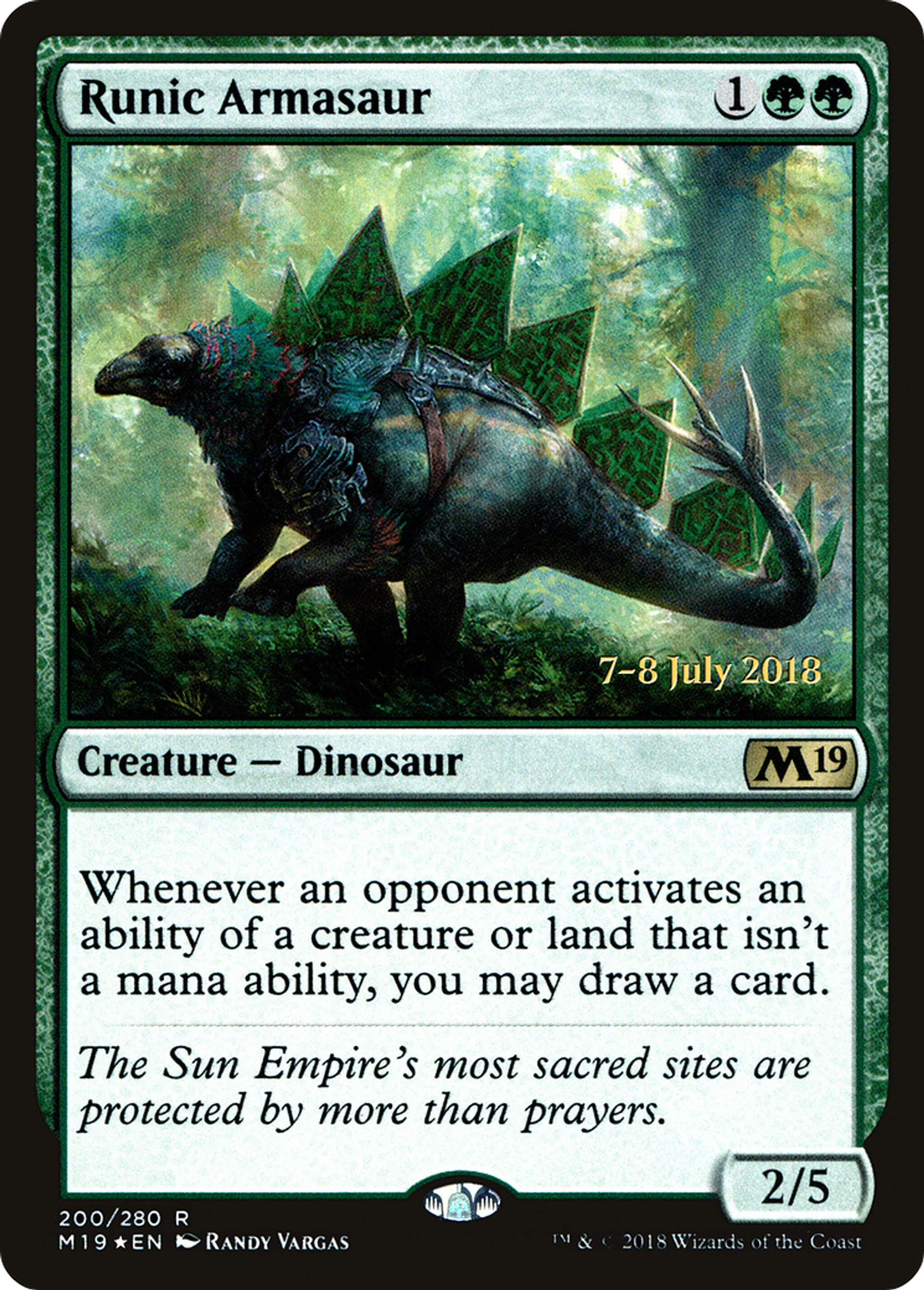 Runic Armasaur — Core Set 2019 Promos — Magic: The Gathering