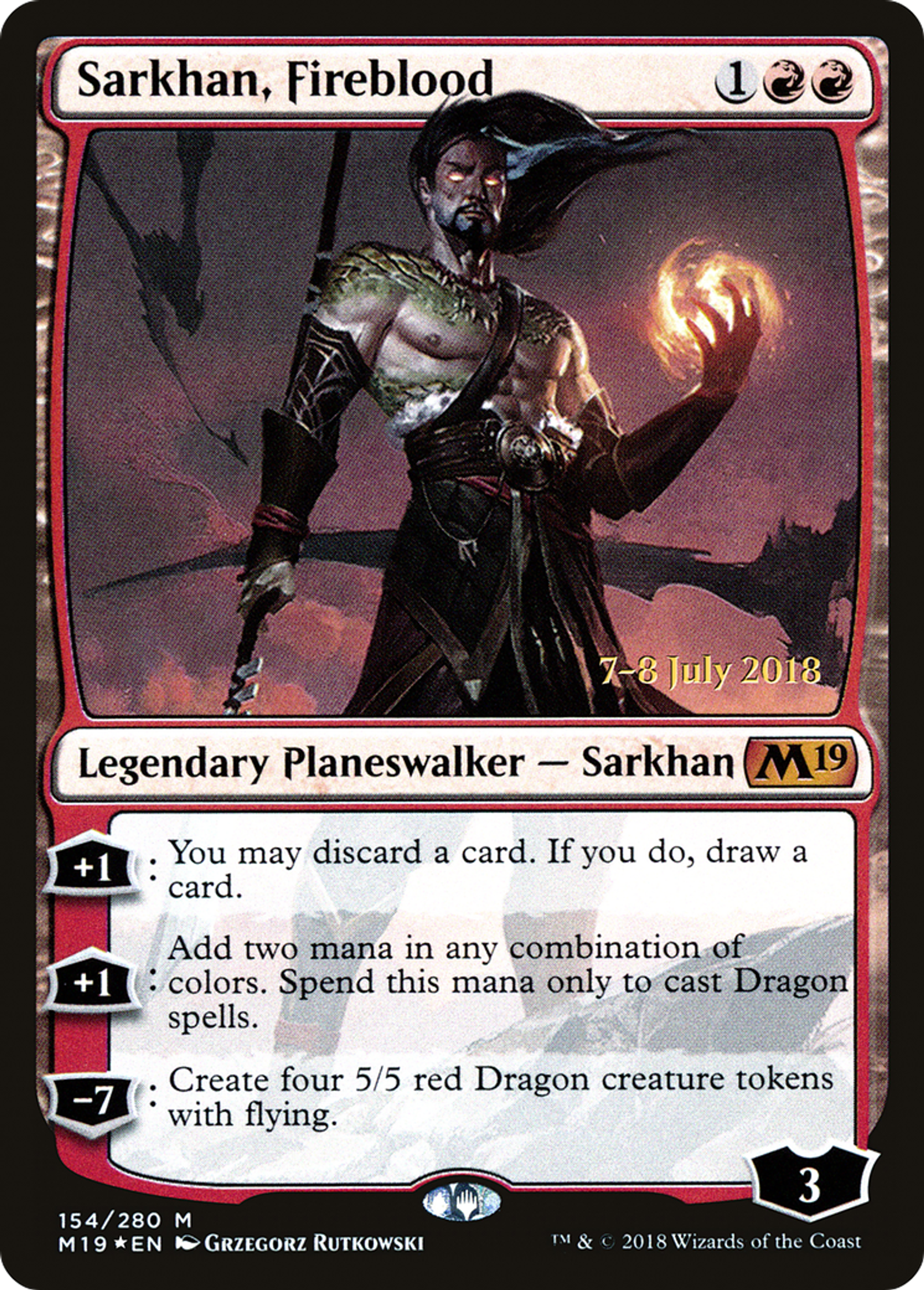 Sarkhan, Fireblood — Core Set 2019 Promos — Magic: The Gathering