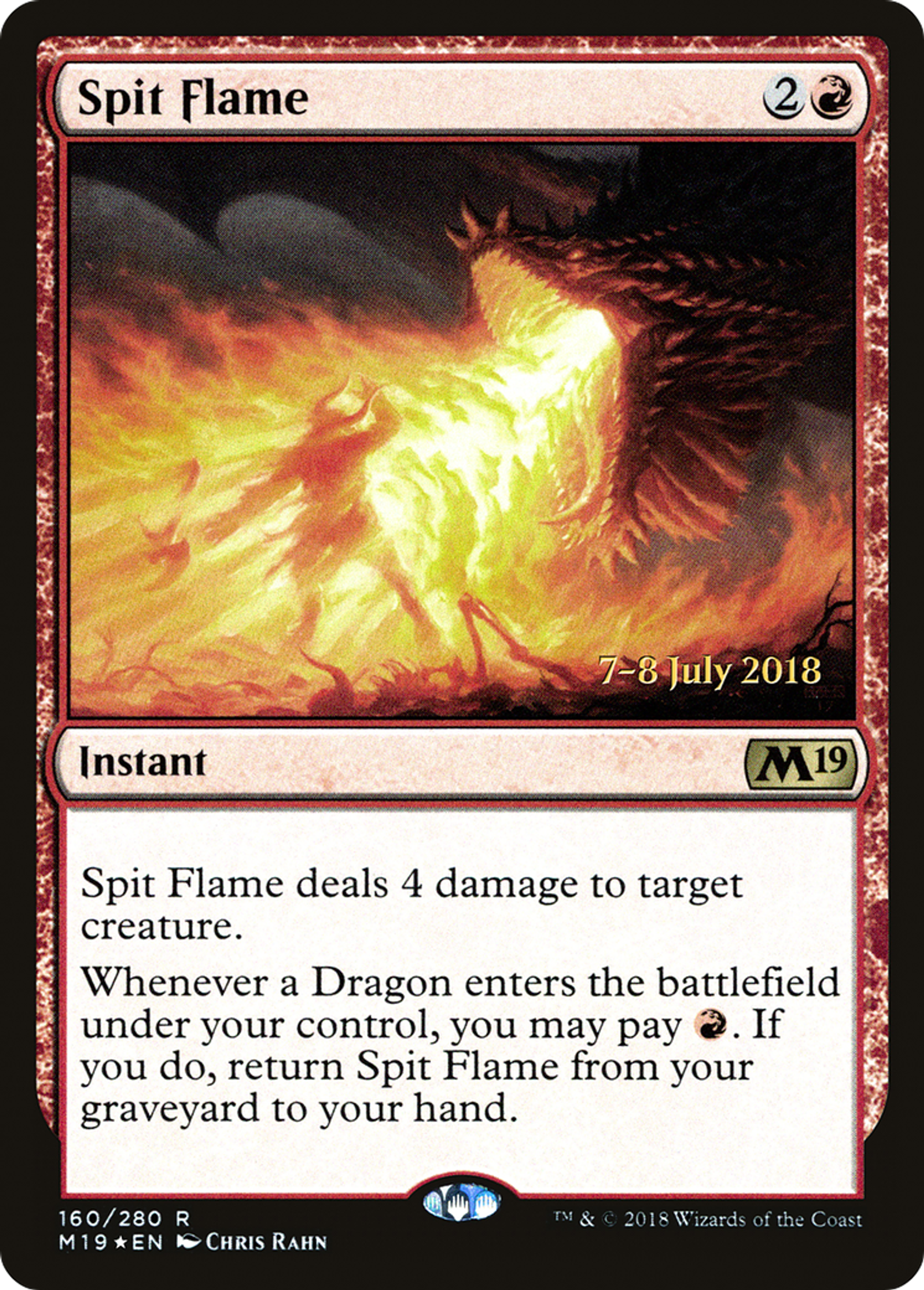 Spit Flame — Core Set 2019 Promos — Magic: The Gathering