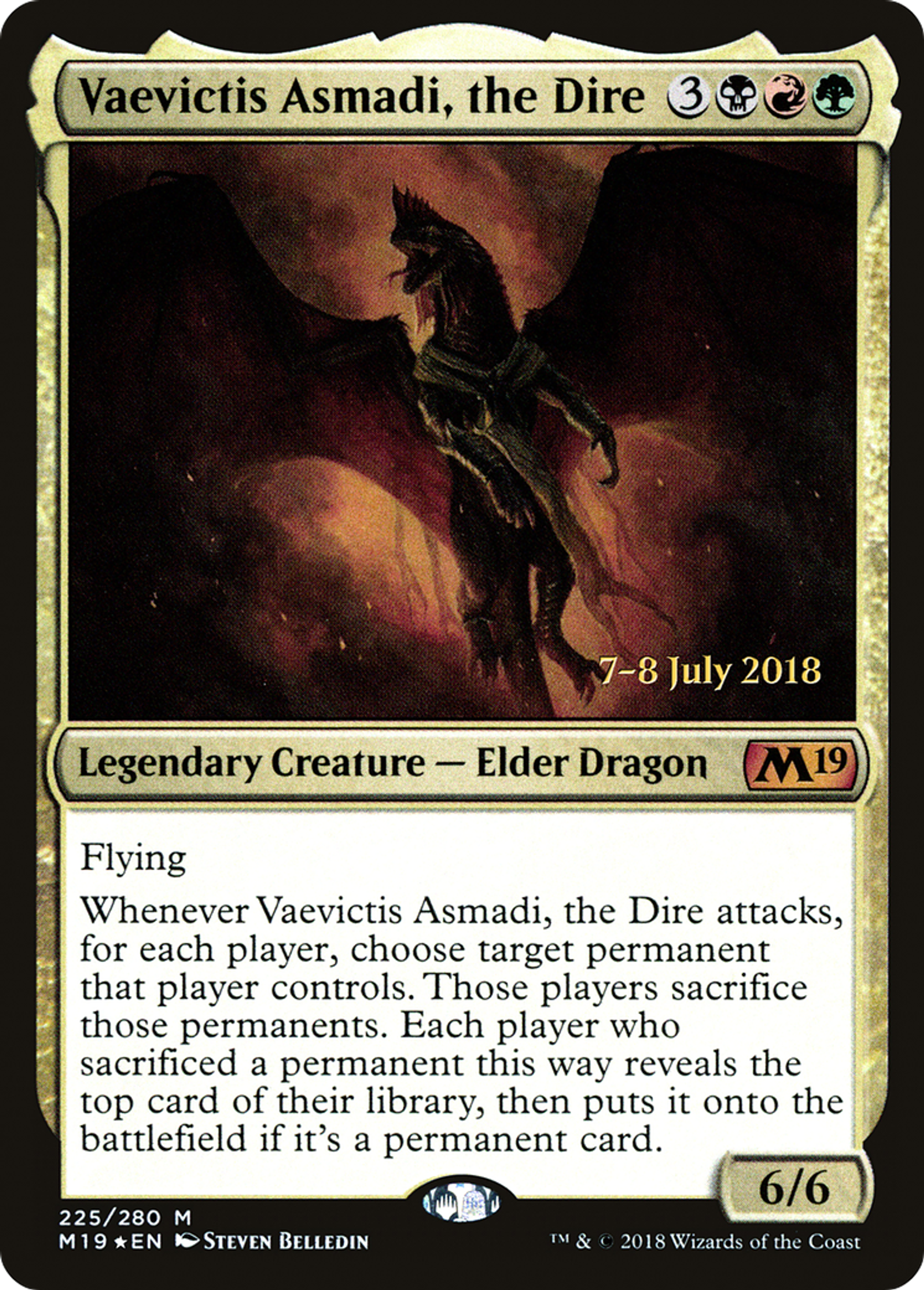 Vaevictis Asmadi, the Dire — Core Set 2019 Promos — Magic: The Gathering