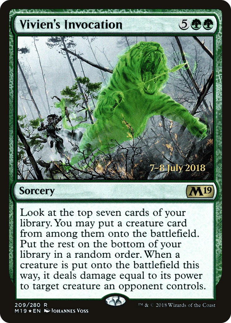 Vivien's Invocation — Core Set 2019 Promos — Magic: The Gathering