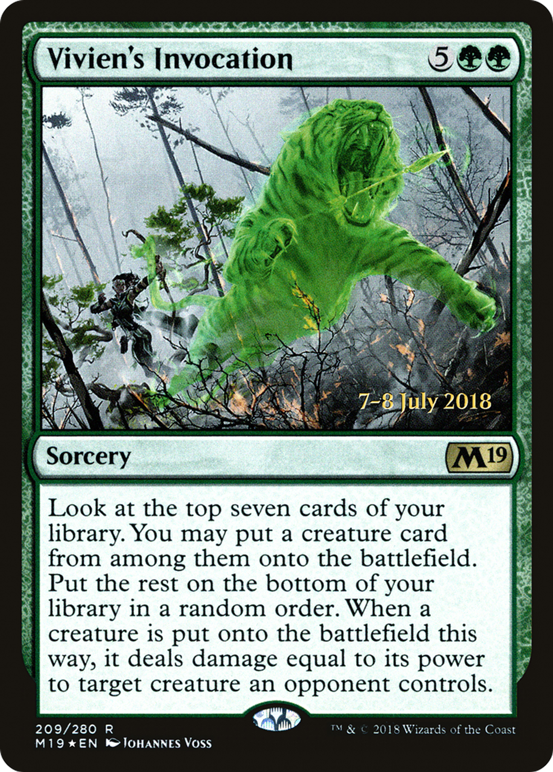 Vivien's Invocation — Core Set 2019 Promos — Magic: The Gathering