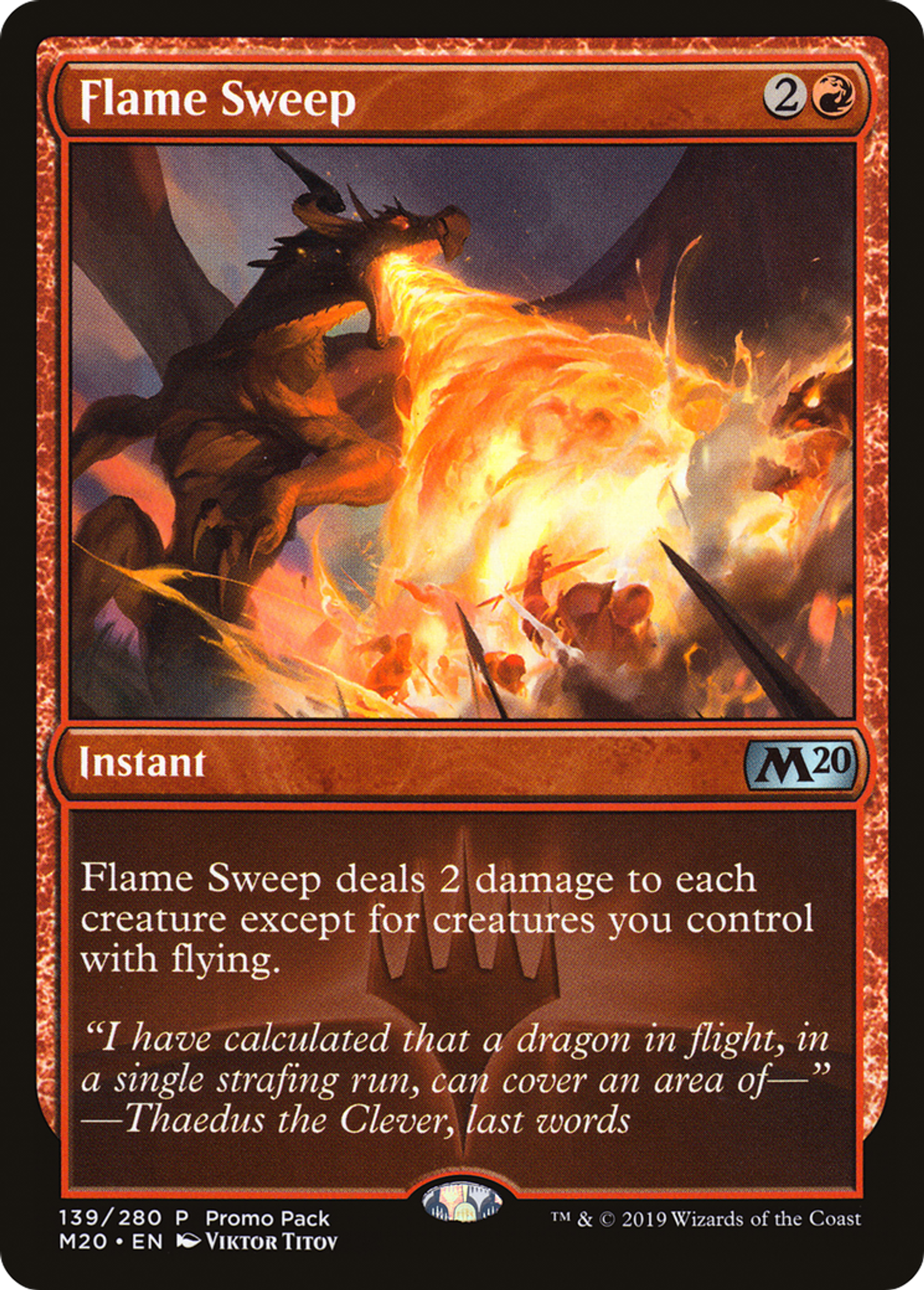 Flame Sweep — Core Set 2020 Promos — Magic: The Gathering