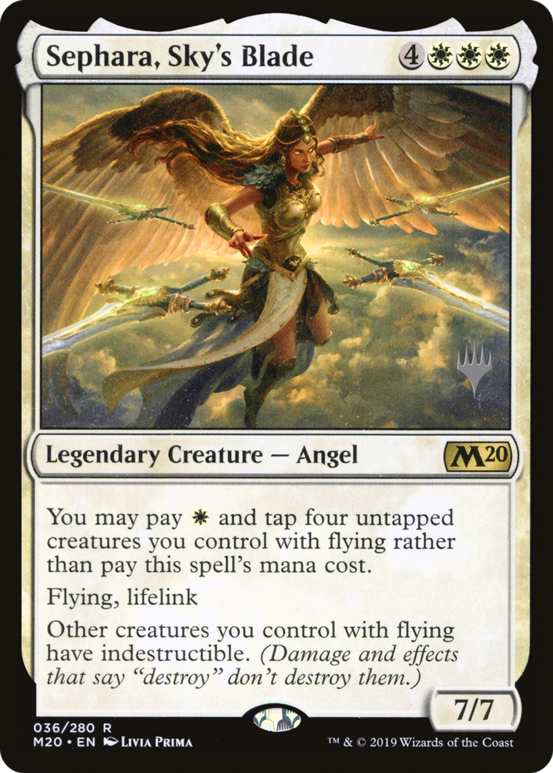 Sephara, Sky's Blade — Core Set 2020 Promos — Magic: The Gathering