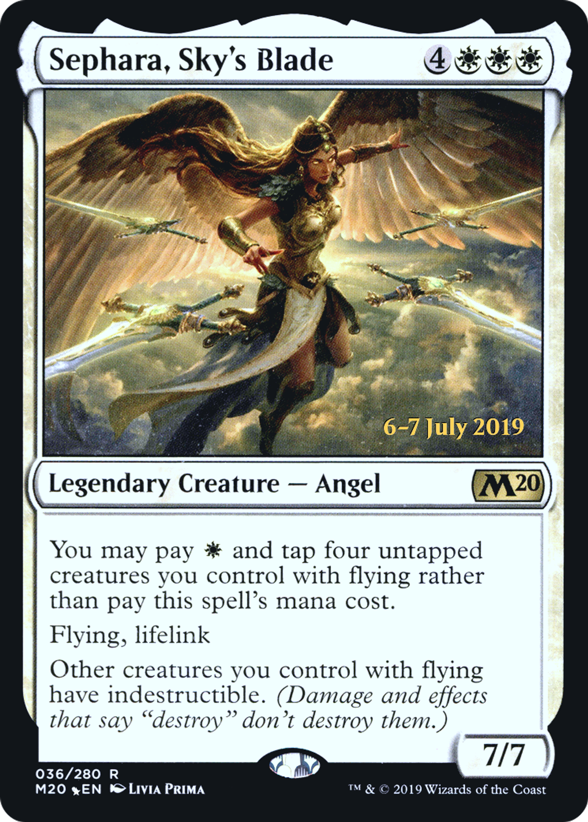 Sephara, Sky's Blade — Core Set 2020 Promos — Magic: The Gathering