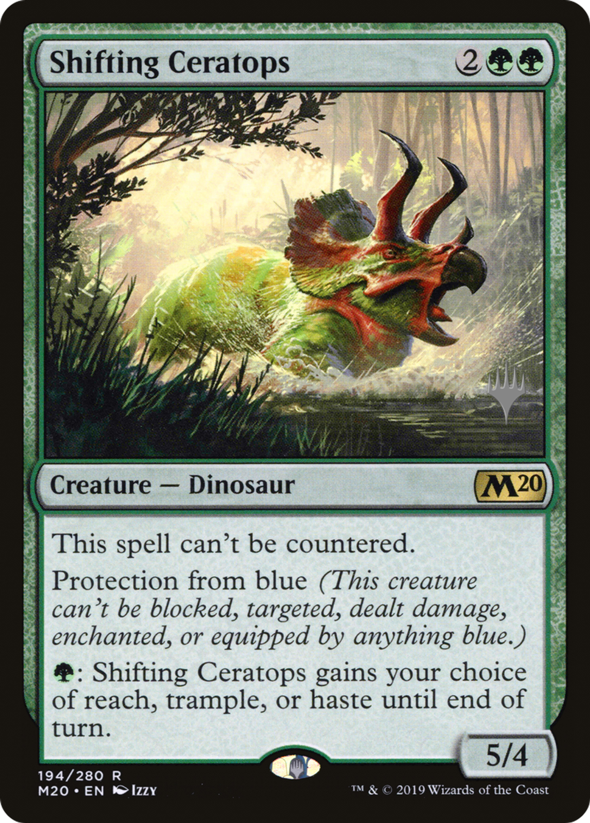 Shifting Ceratops — Core Set 2020 Promos — Magic: The Gathering