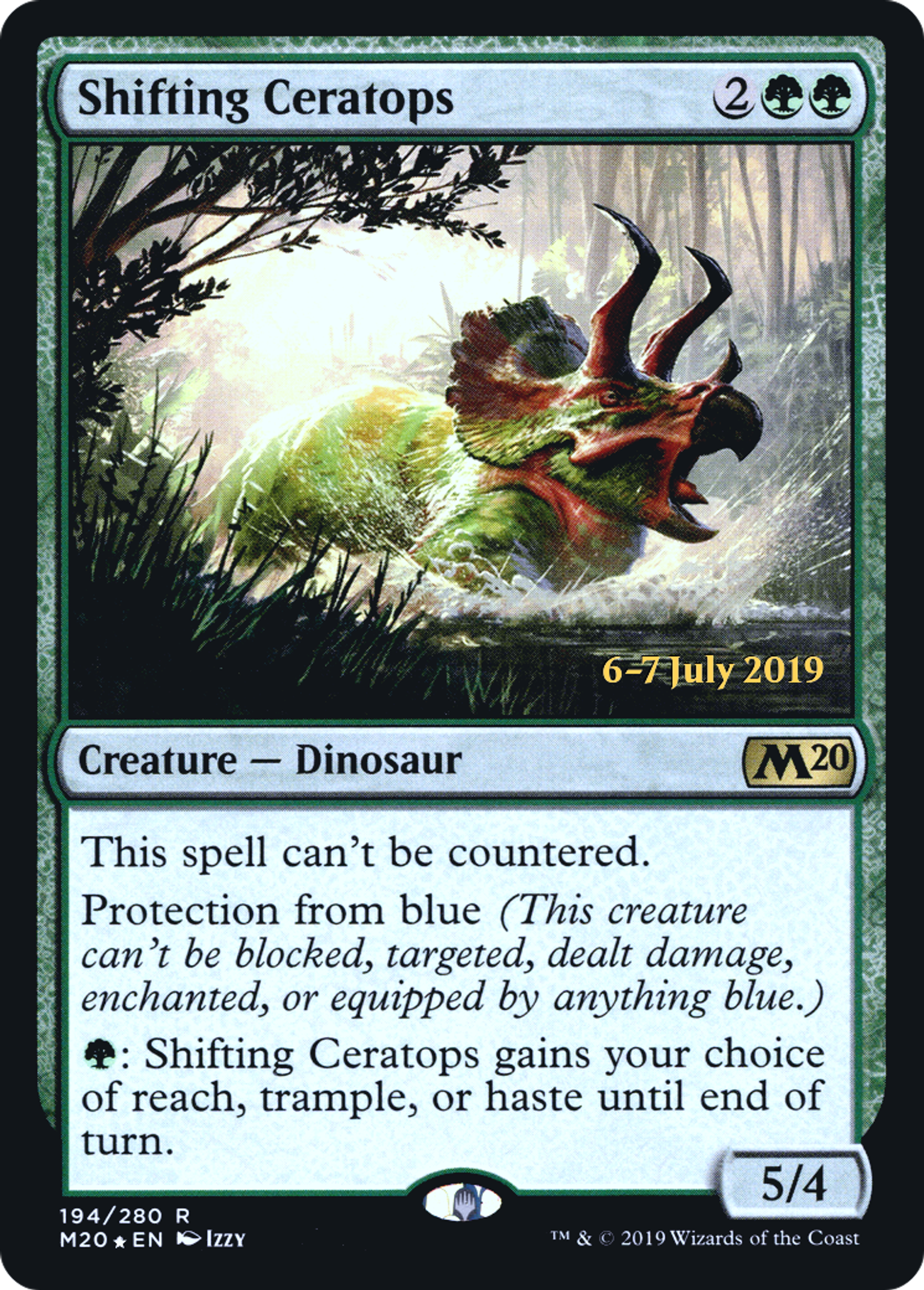 Shifting Ceratops — Core Set 2020 Promos — Magic: The Gathering