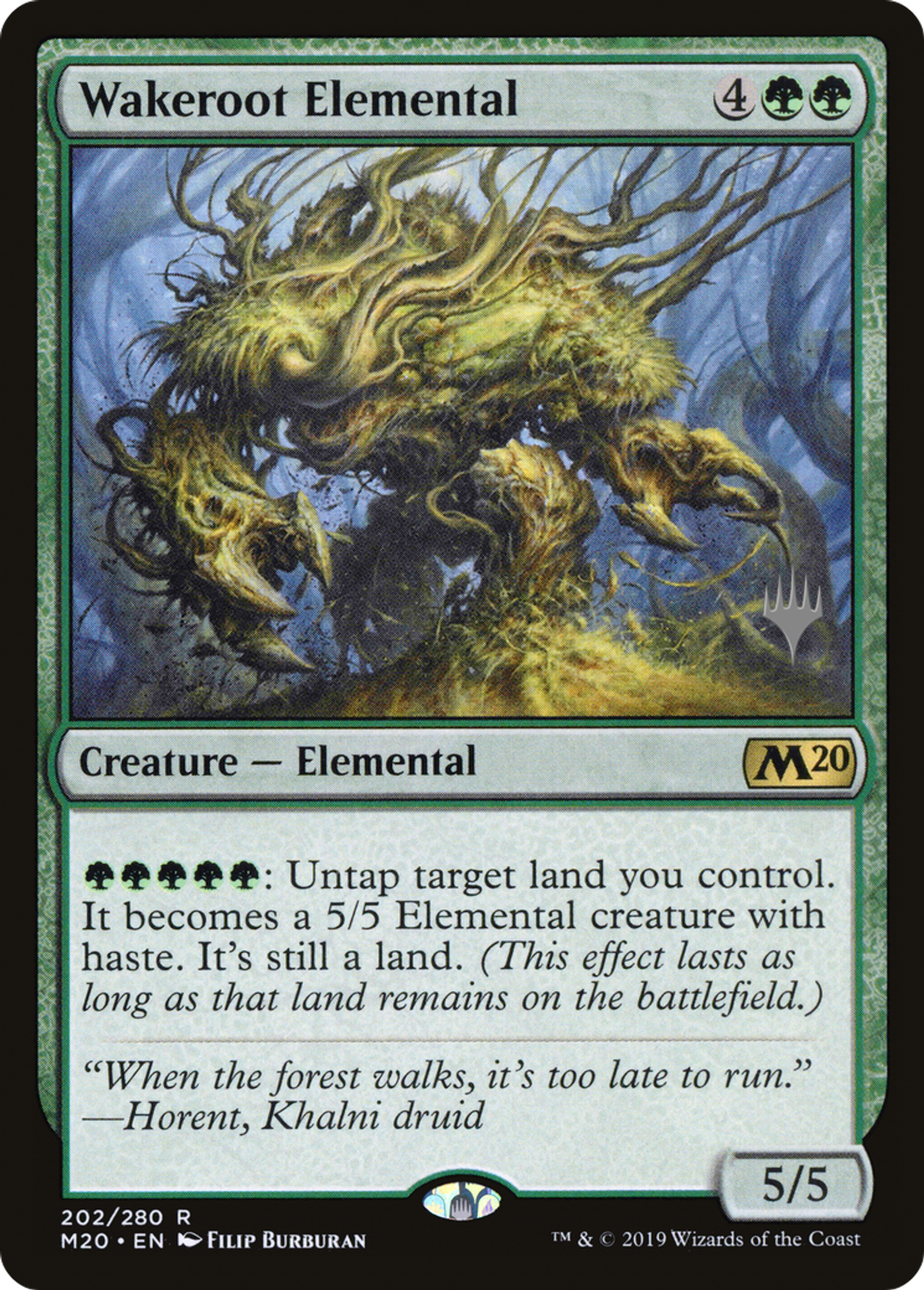 Wakeroot Elemental — Core Set 2020 Promos — Magic: The Gathering