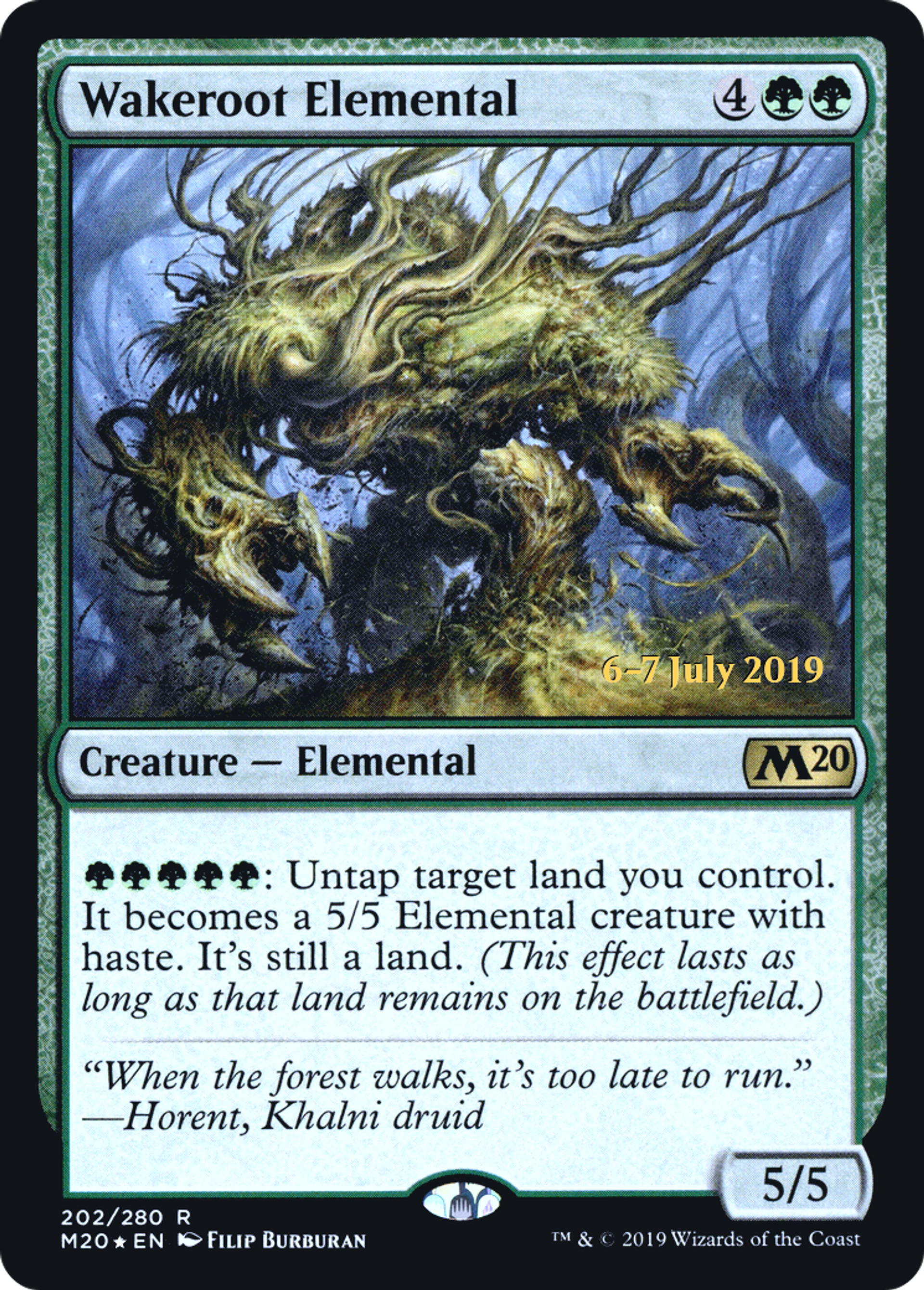 Wakeroot Elemental — Core Set 2020 Promos — Magic: The Gathering
