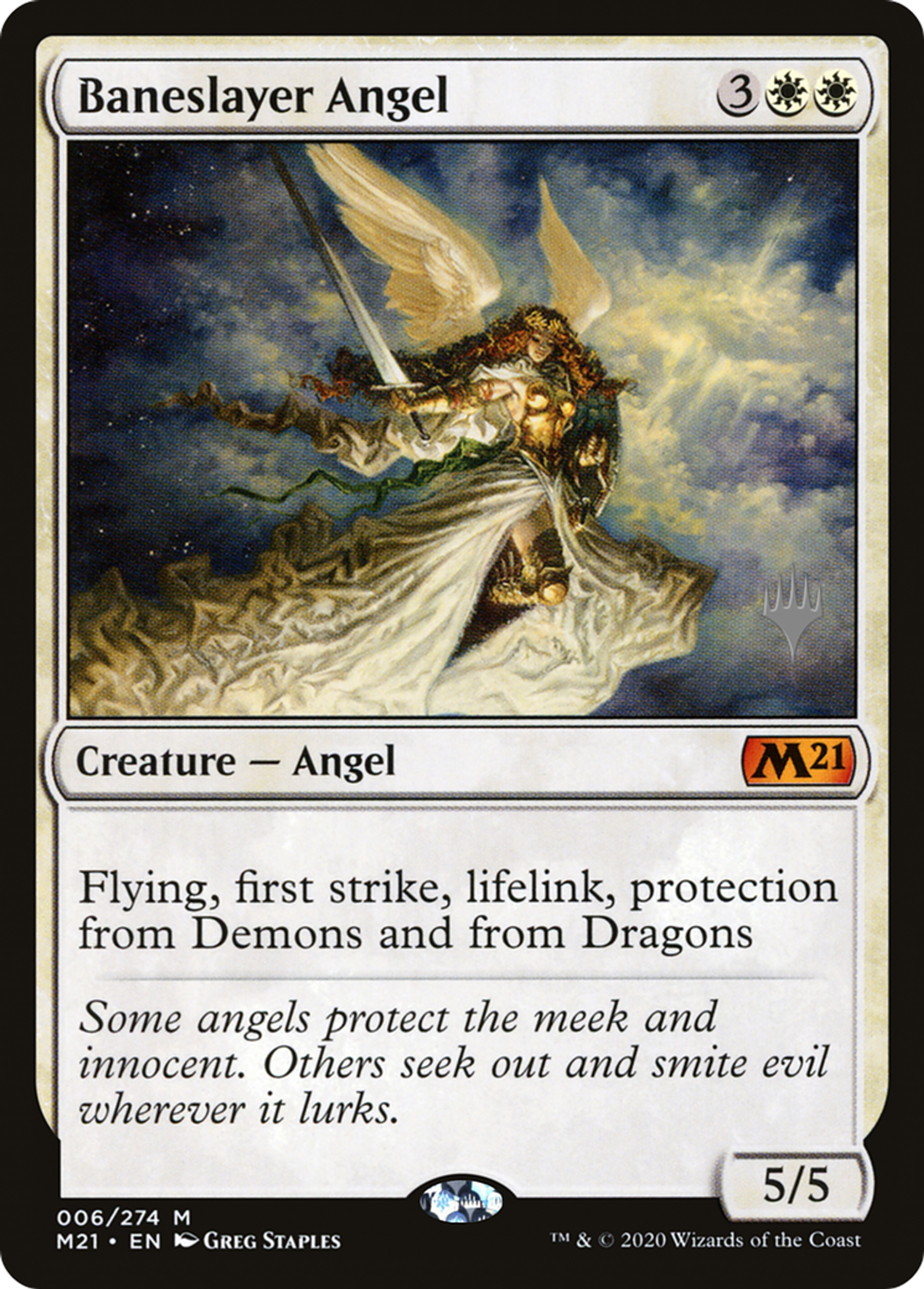 Baneslayer Angel — Core Set 2021 Promos — Magic: The Gathering