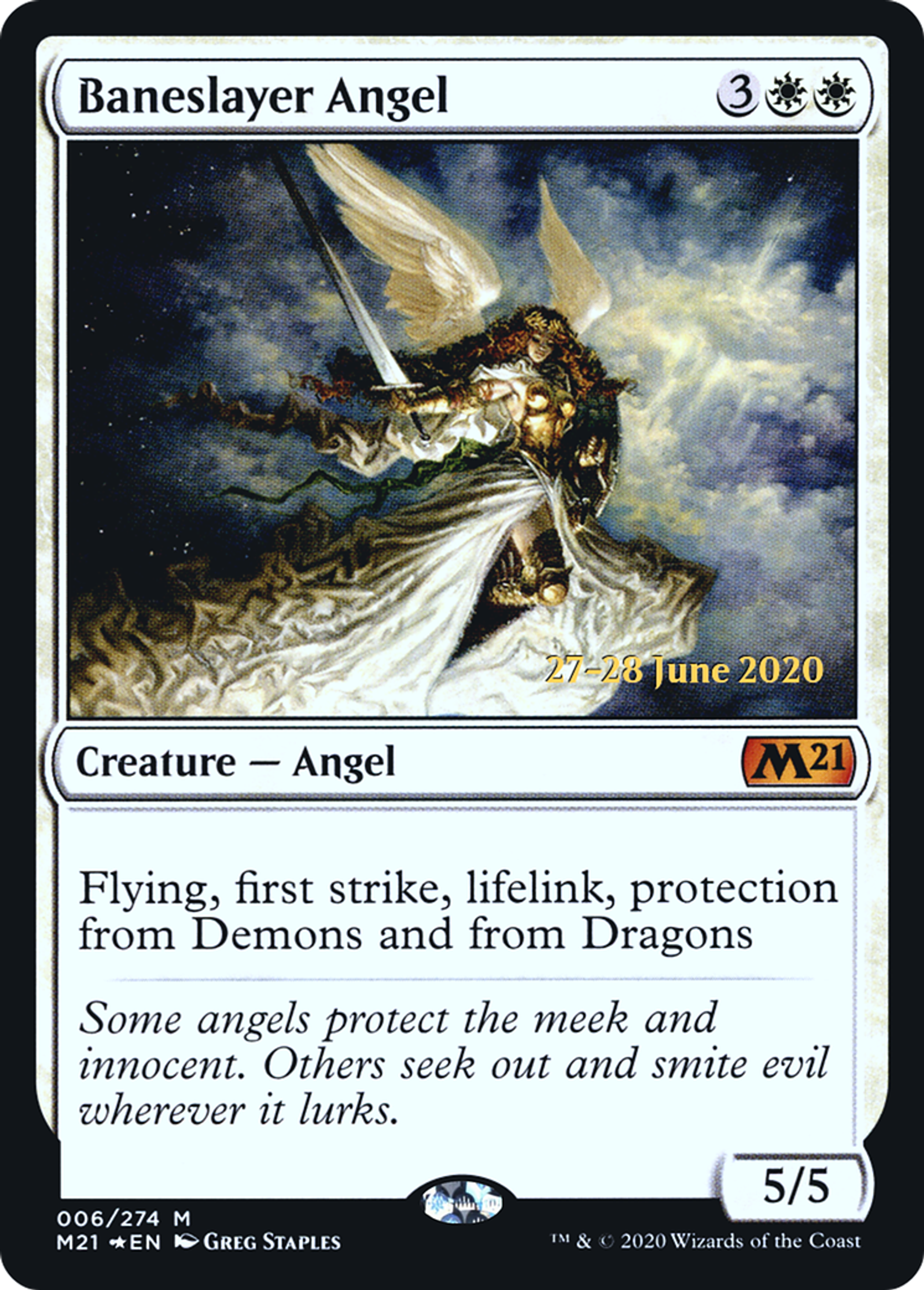 Baneslayer Angel — Core Set 2021 Promos — Magic: The Gathering