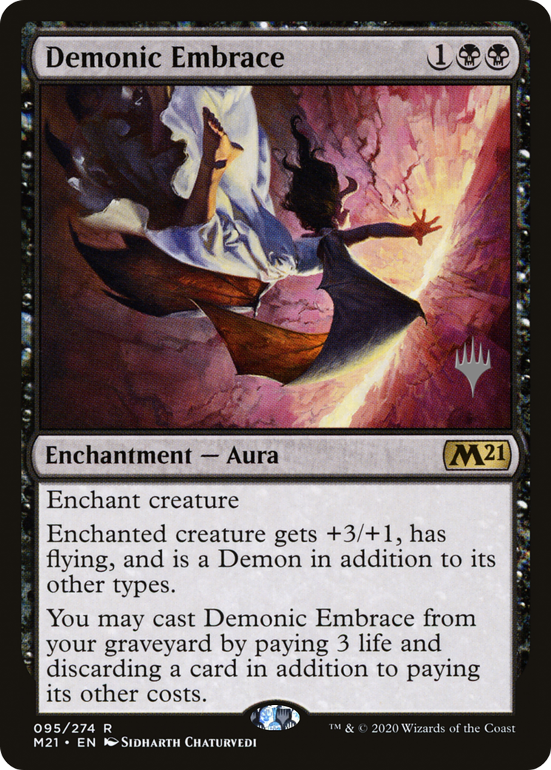 Demonic Embrace — Core Set 2021 Promos — Magic: The Gathering