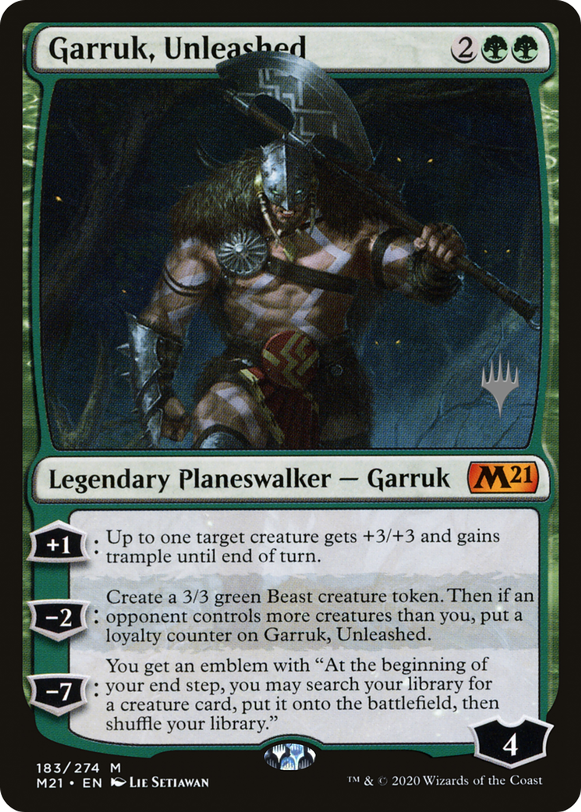 Garruk, Unleashed — Core Set 2021 Promos — Magic: The Gathering