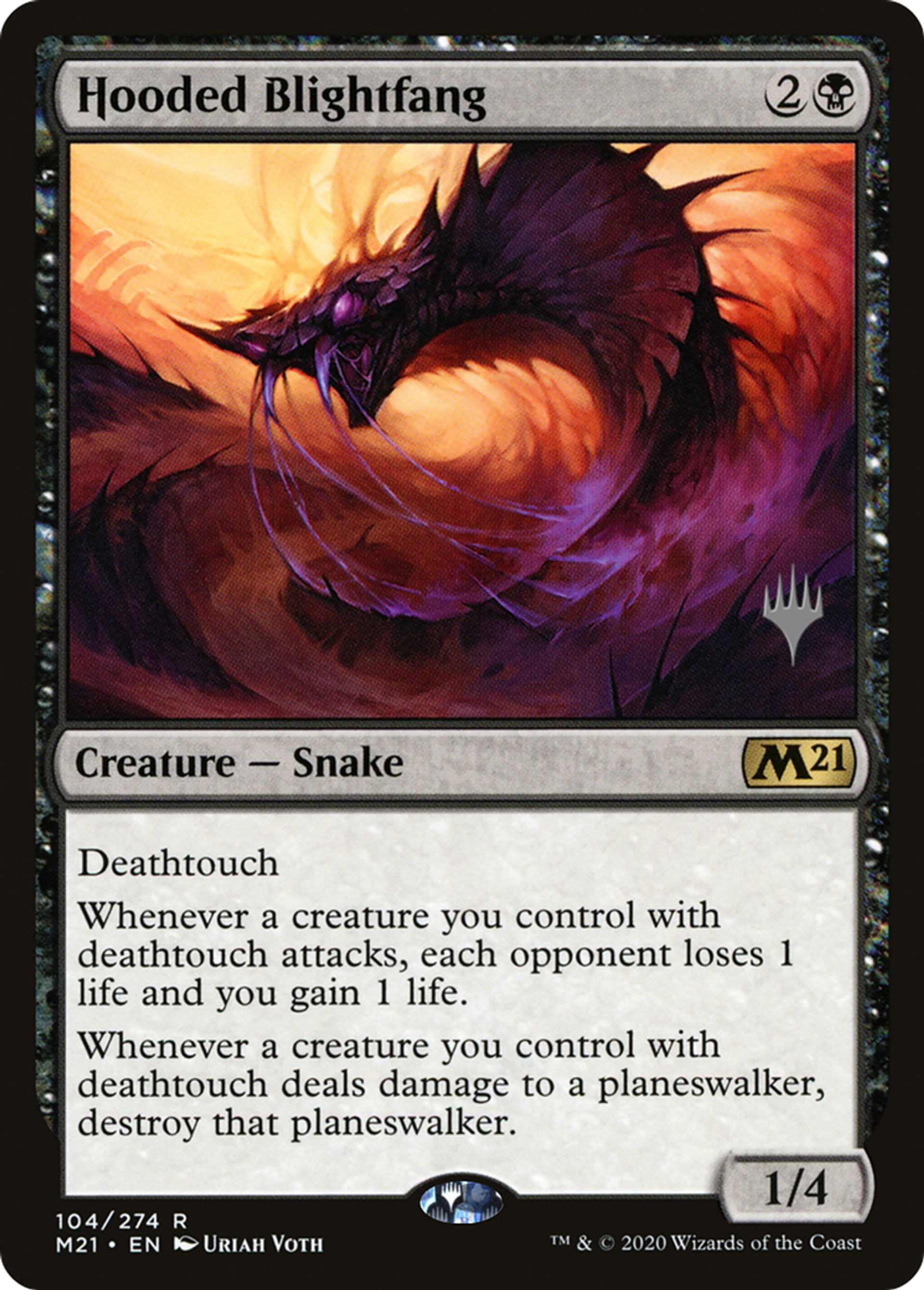 Hooded Blightfang — Core Set 2021 Promos — Magic: The Gathering