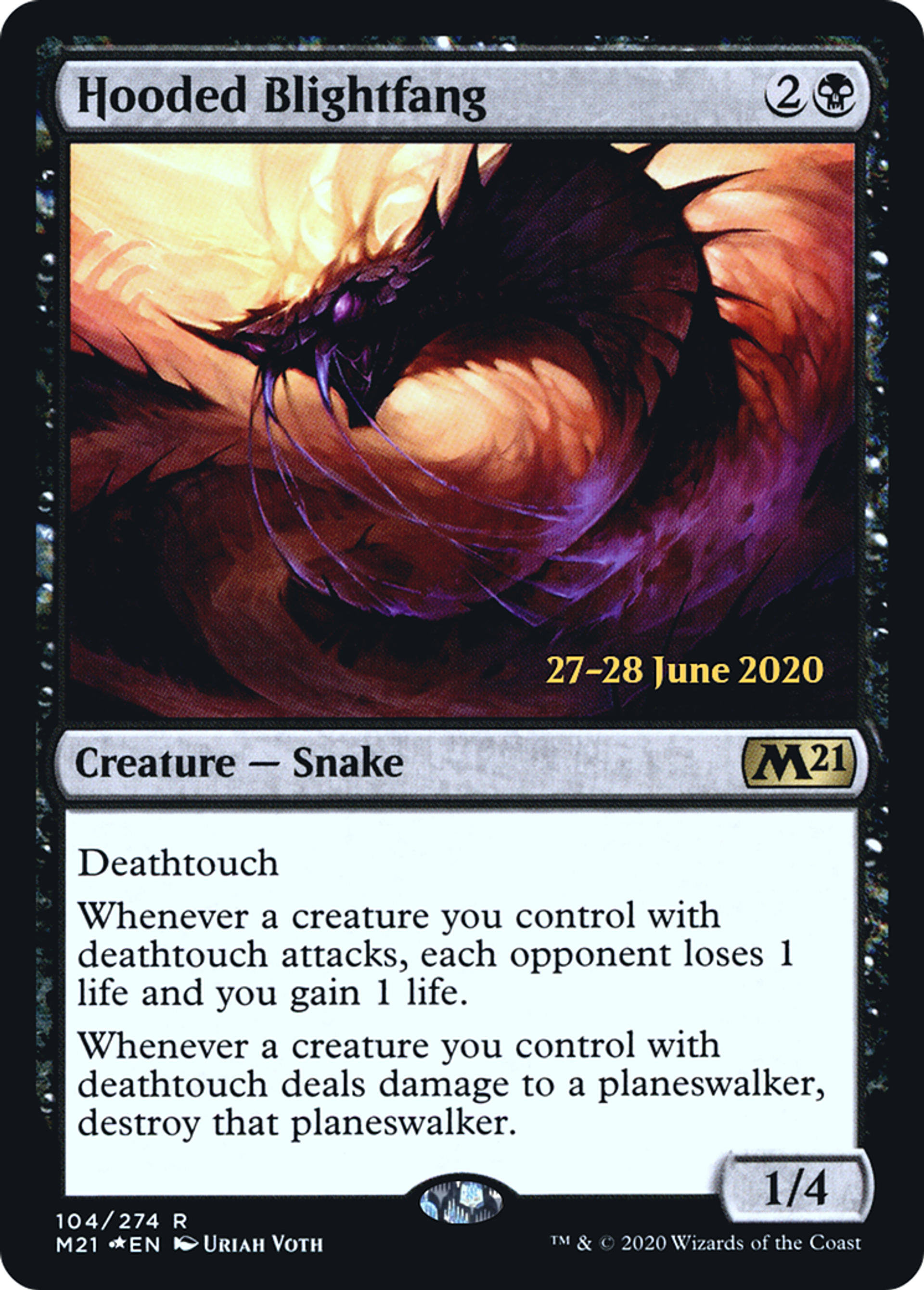 Hooded Blightfang — Core Set 2021 Promos — Magic: The Gathering