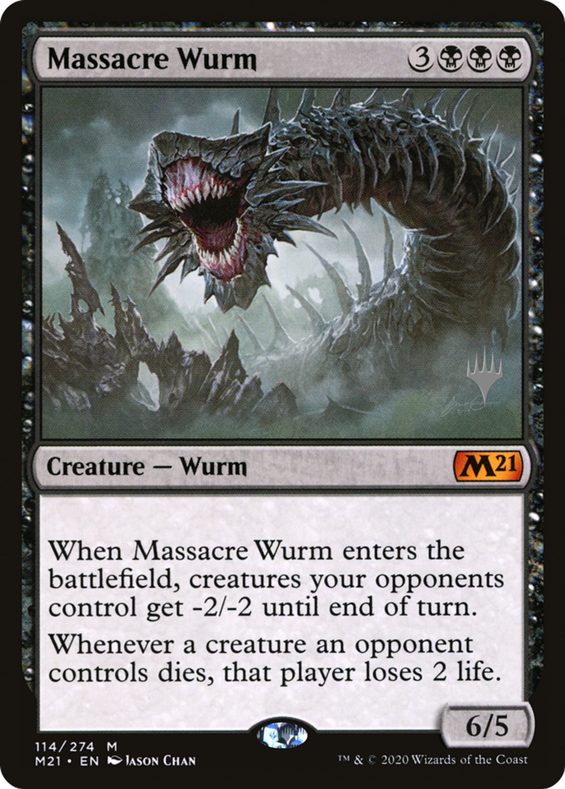 Massacre Wurm — Core Set 2021 Promos — Magic: The Gathering