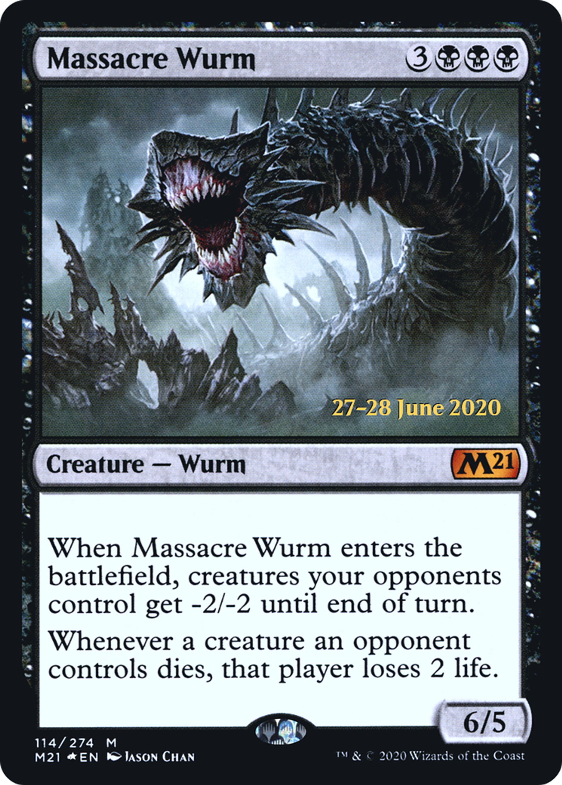 Massacre Wurm — Core Set 2021 Promos — Magic: The Gathering