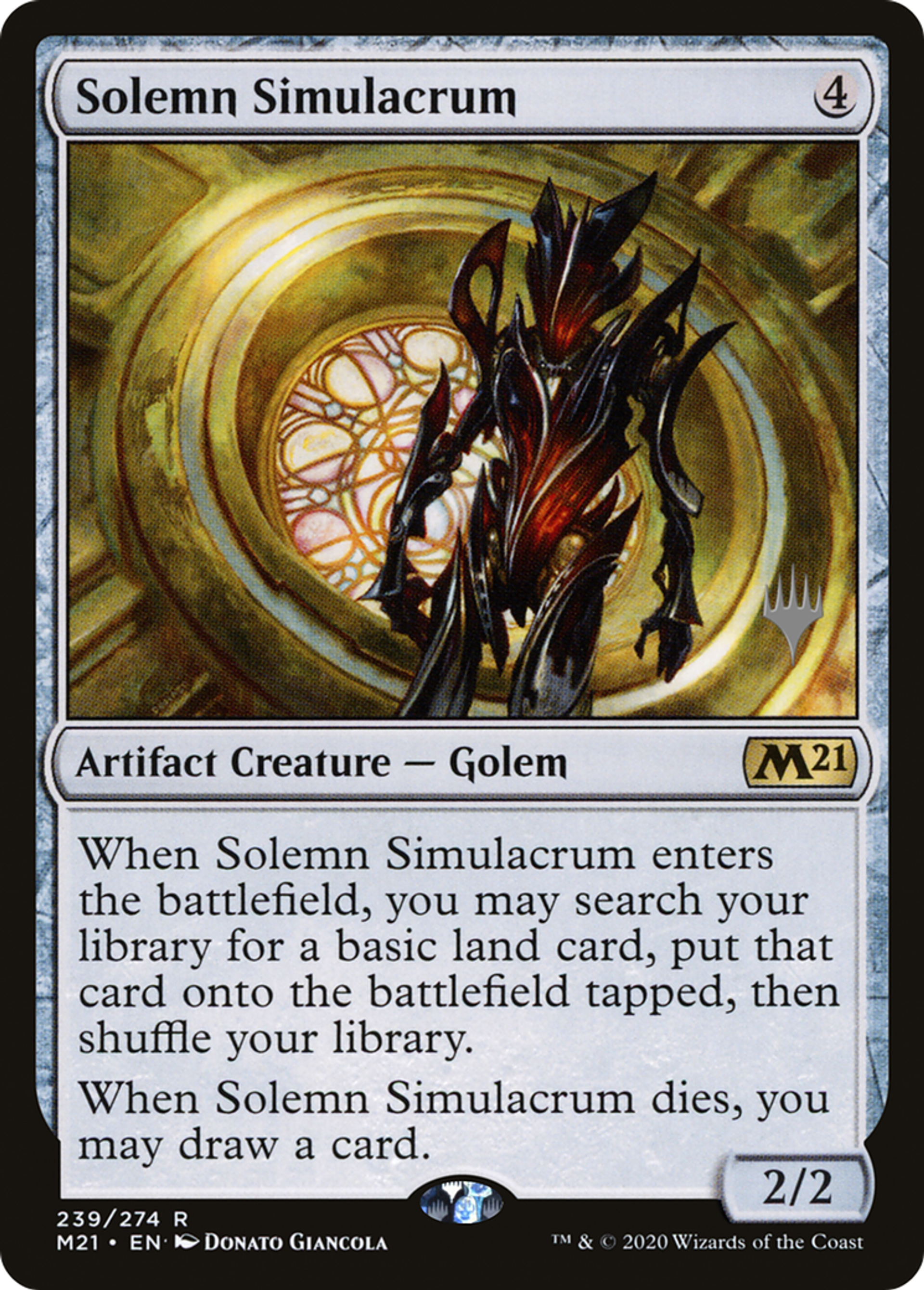 Solemn Simulacrum — Core Set 2021 Promos — Magic: The Gathering